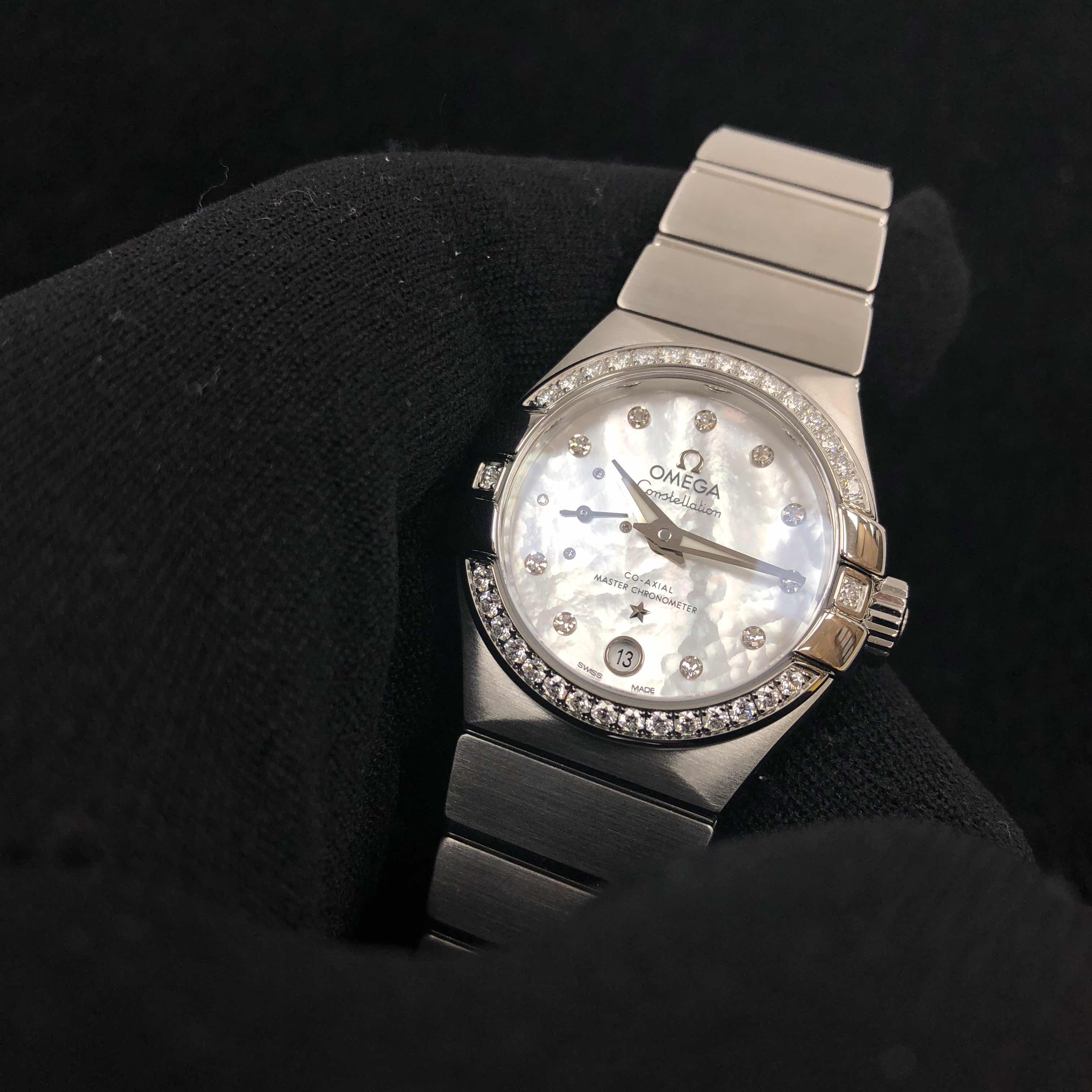 全新omega 欧米茄 星座系列 精钢 白色 自动机芯 127.