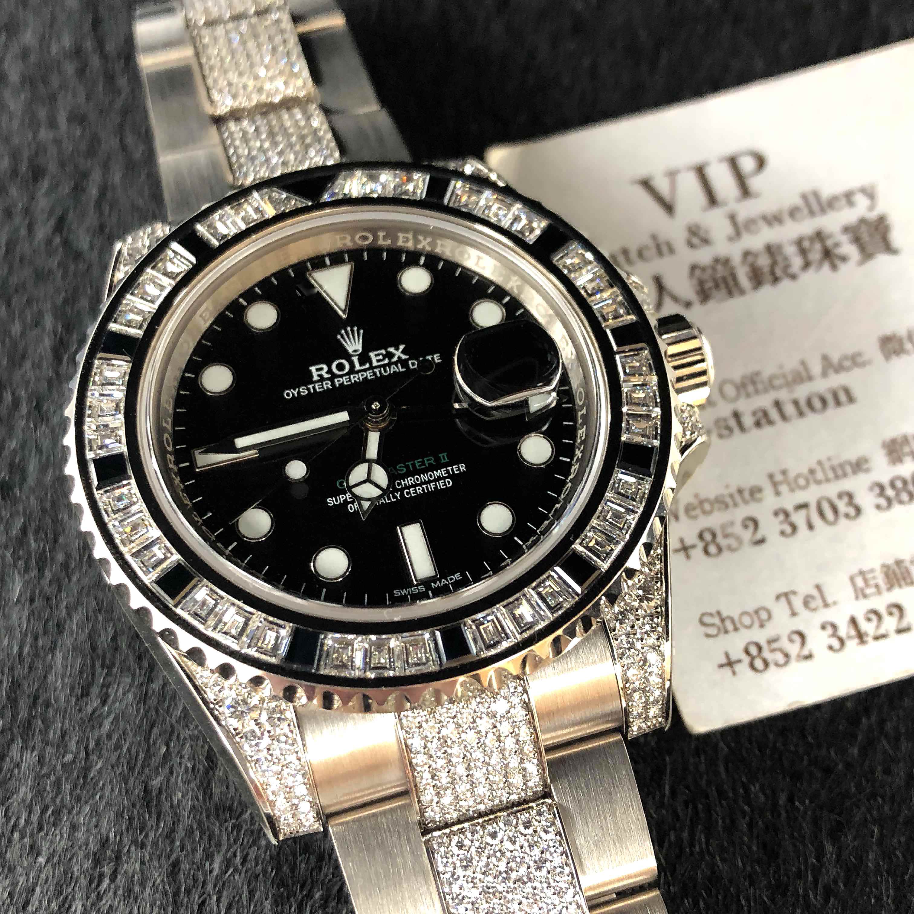 全新rolex 劳力士 格林尼治型 ii 18k白金 黑色 自动机芯 116759sanr