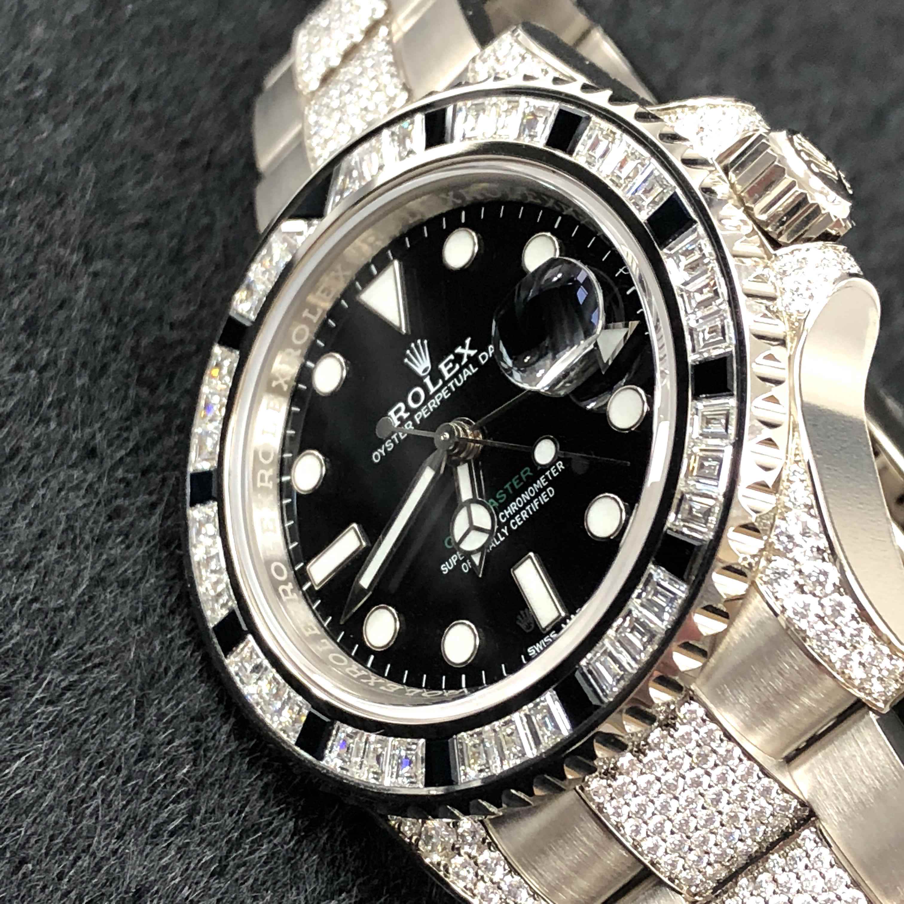 全新rolex 劳力士 格林尼治型 ii 18k白金 黑色 自动机芯 116759sanr