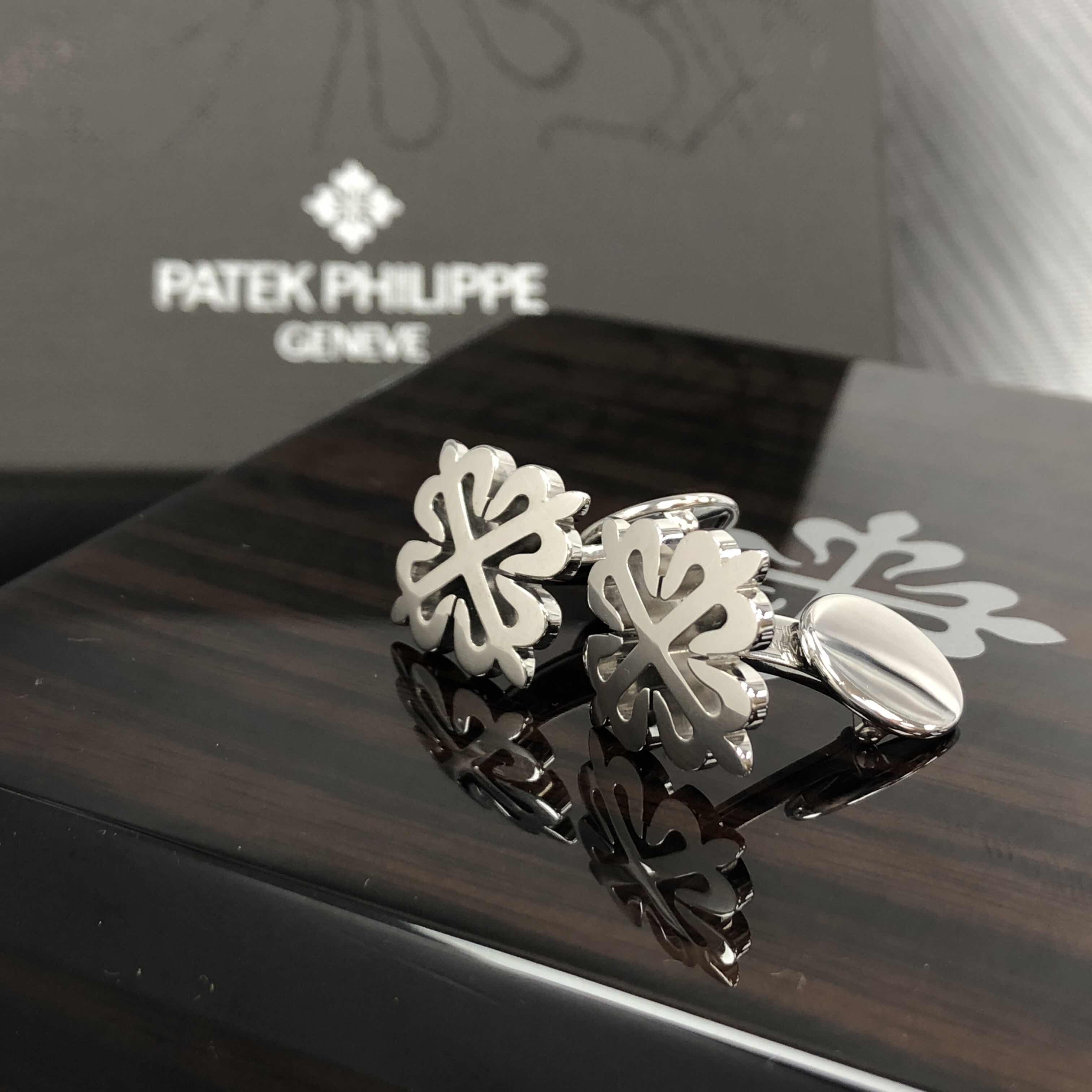 全新patek philippe 百达翡丽 袖扣 205.9083gr-001 金属 银色