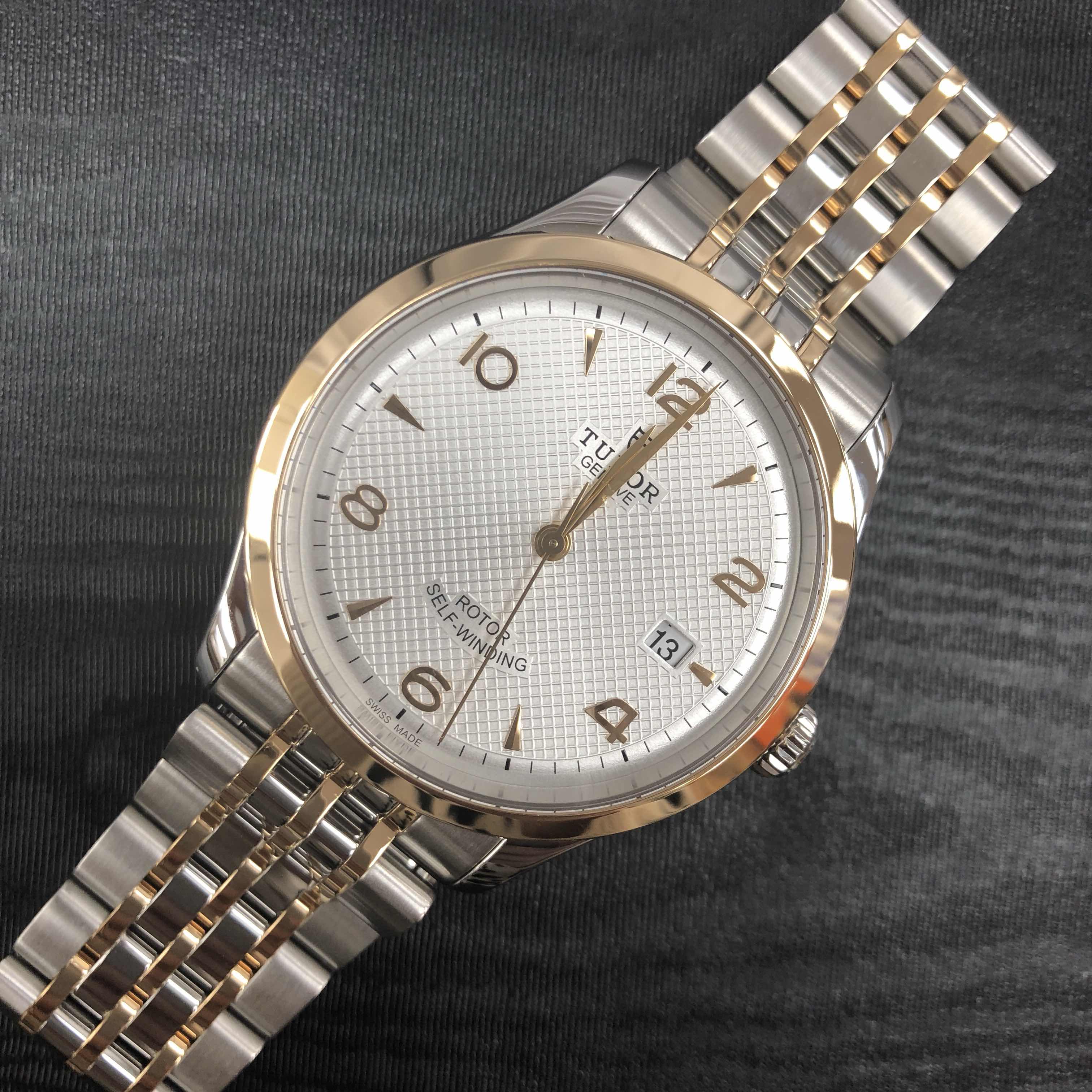 全新tudor 帝舵 1926系列 18k玫瑰金及钢 银色 自动机芯 91551-67051