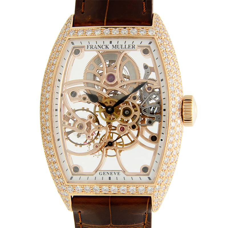 全新franck muller 法兰克穆勒 geneve 18k玫瑰金镶钻