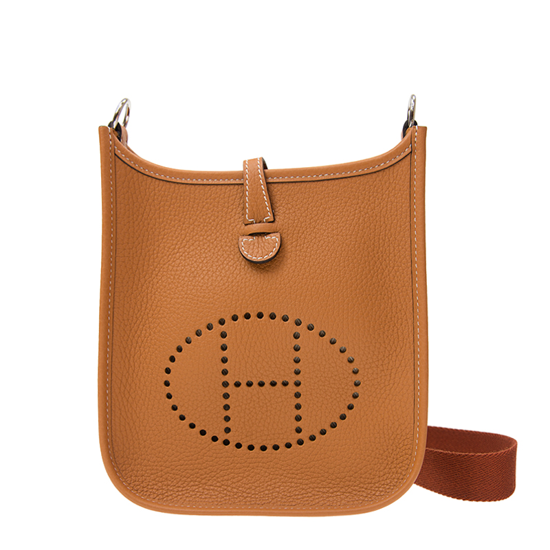 全新hermes 爱马仕 手袋 evelyne 16 1h 啡色 taurillion