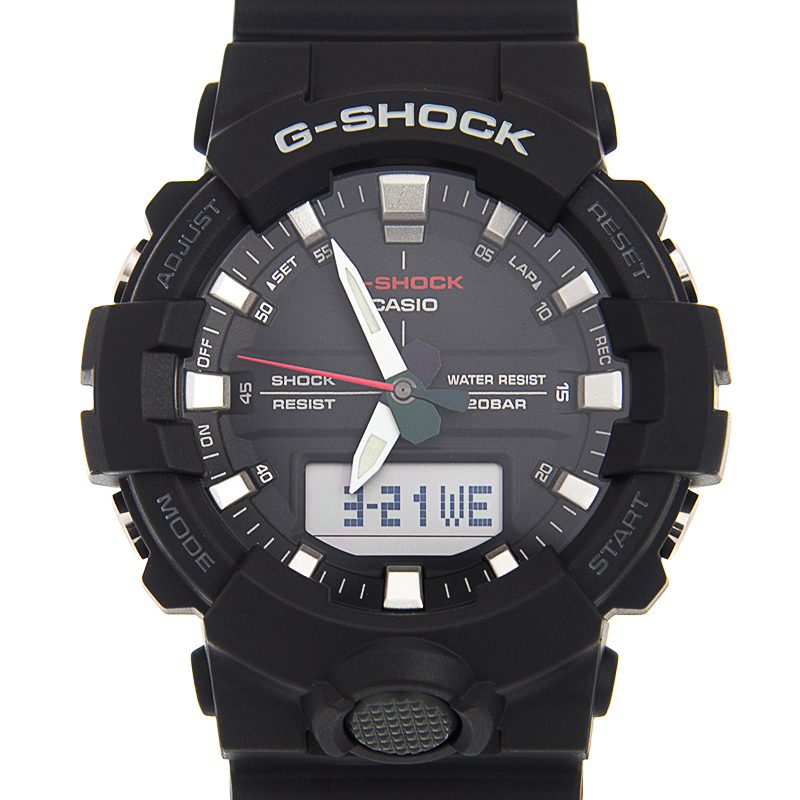 全新casio 卡西欧 g-shock 树脂 黑色 石英机芯 ga800-1a