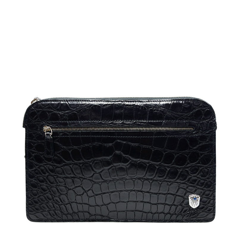 全新tardini 塔尔迪尼 mat blk ss clutch - con 鳄鱼