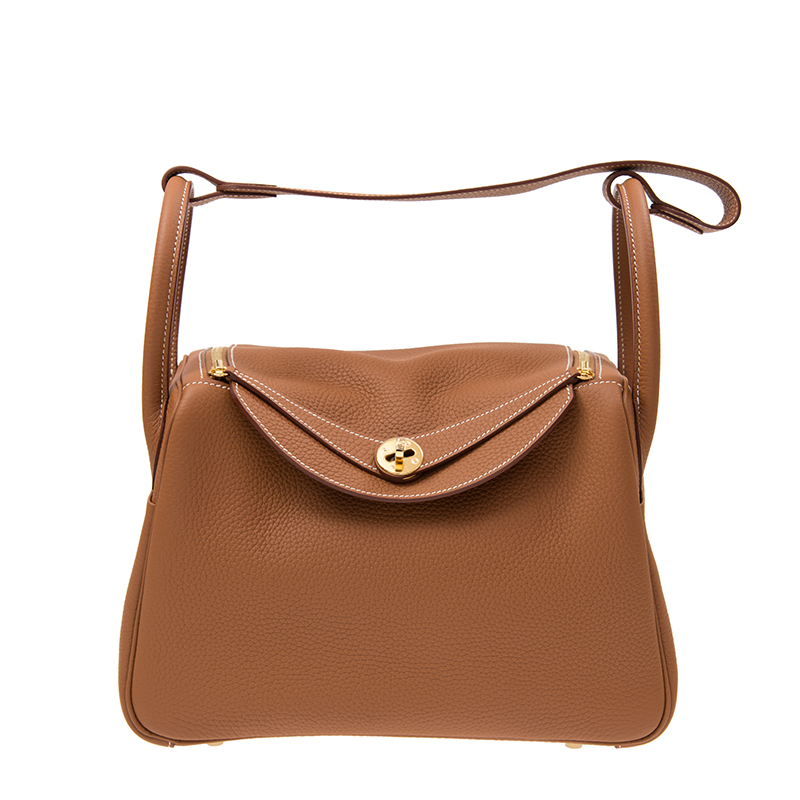 全新hermes 爱马仕 手袋 lindy 30 37 gold tc gp togo 蓝色