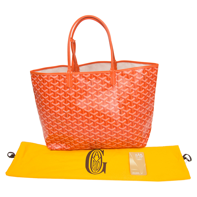 全新goyard 戈雅 手袋 stlouipmlty07cl 07p pvc 橙色