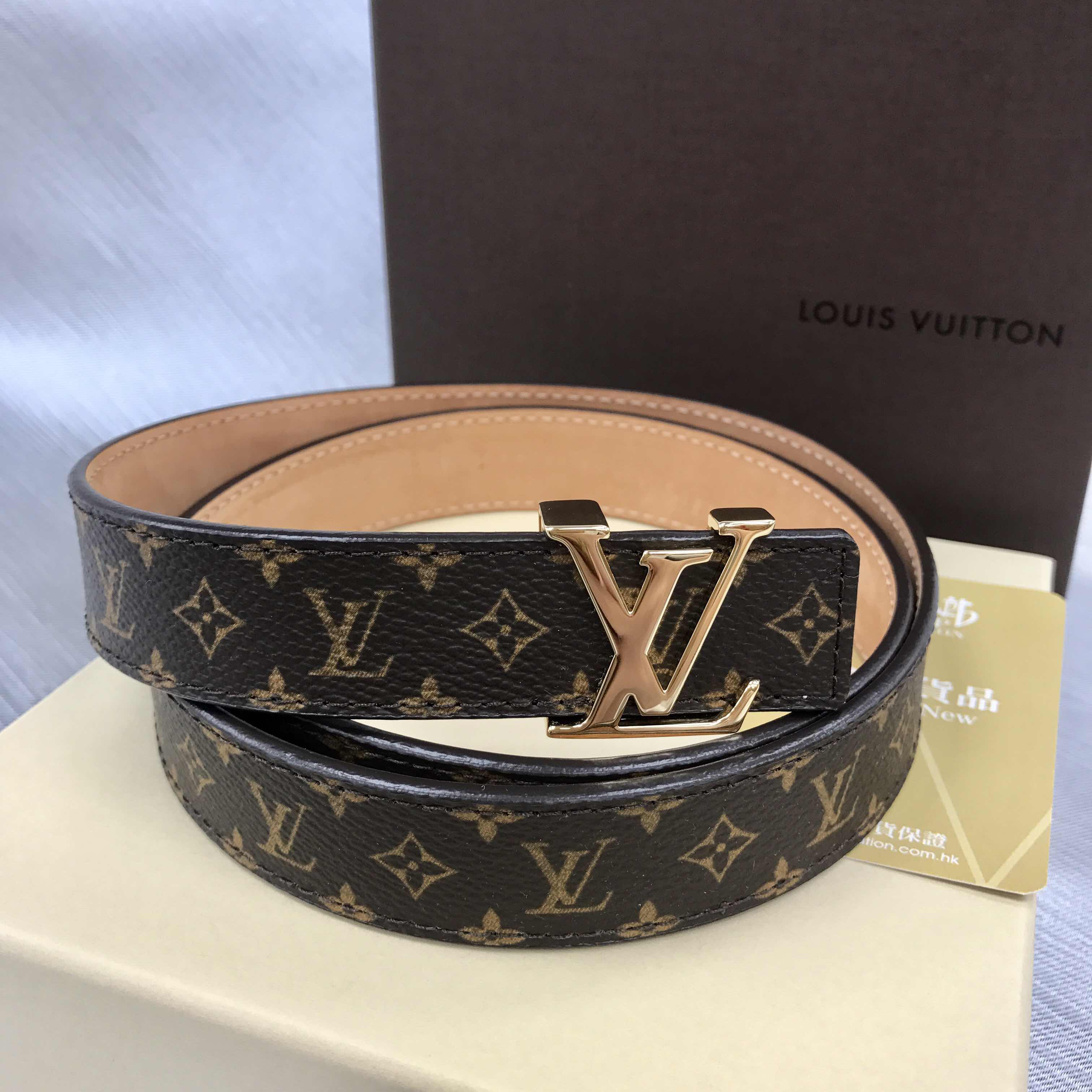 Louis Vuitton ブラウンレザーベルト Louis Vuitton ブラウン レザーベルト