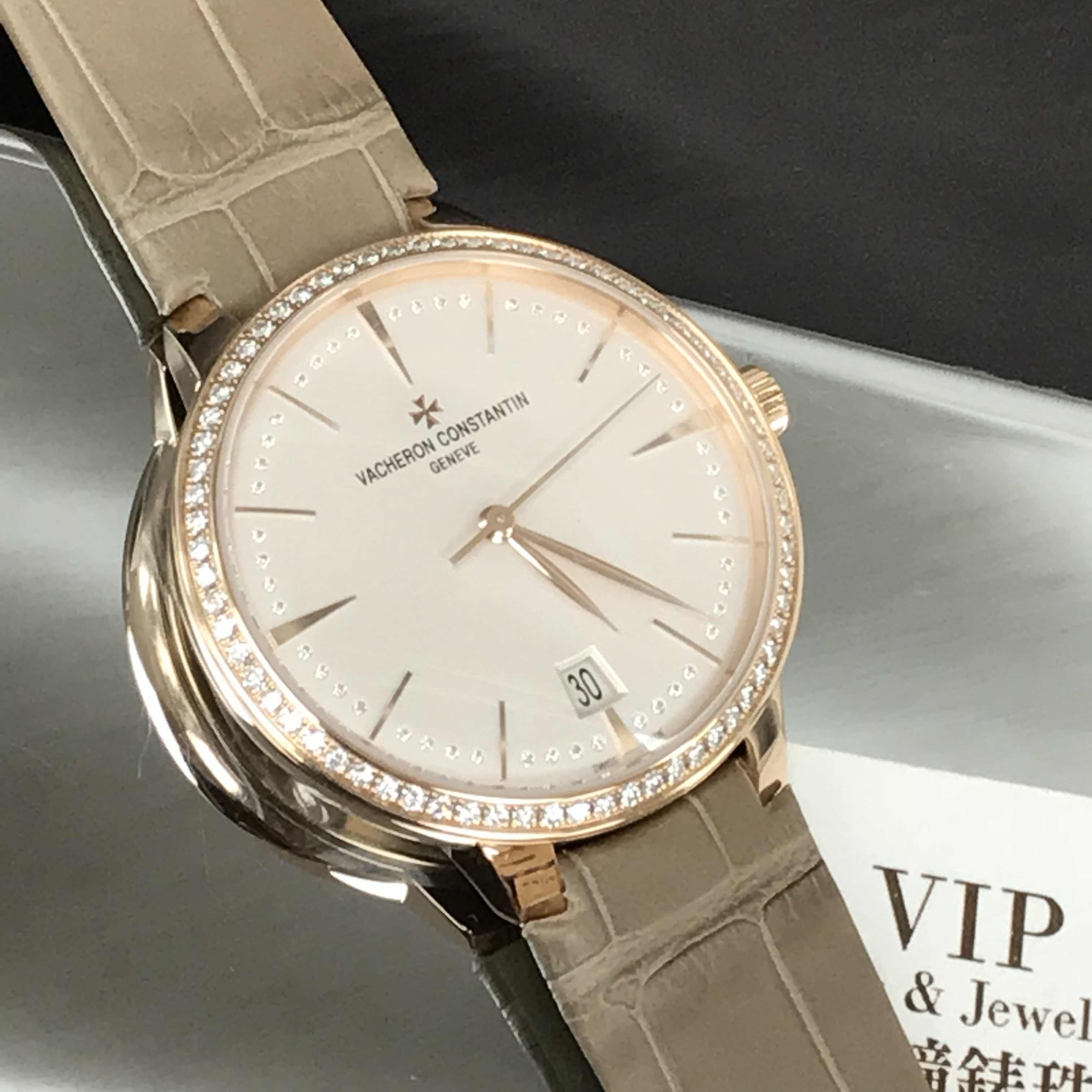 全新vacheron constantin 江诗丹顿 传承系列 18k玫瑰金 白色 自动
