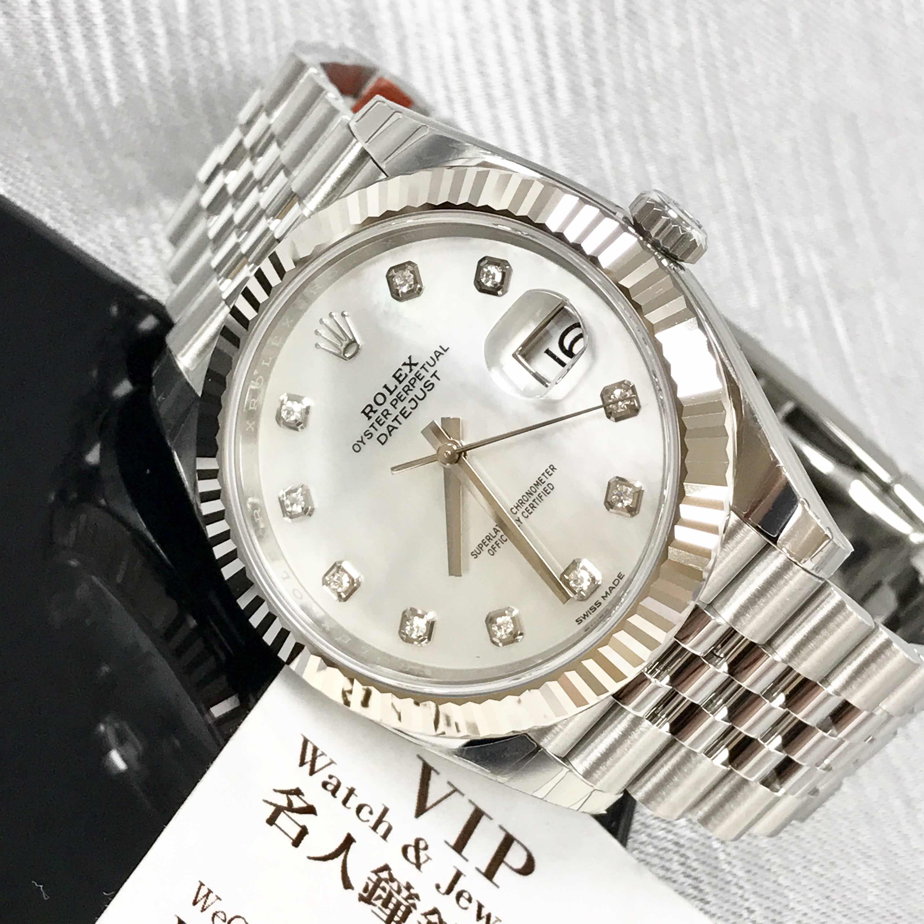 全新rolex 劳力士 恒动日志型 白金及钢 白色 自动机芯 126334ngwt_j