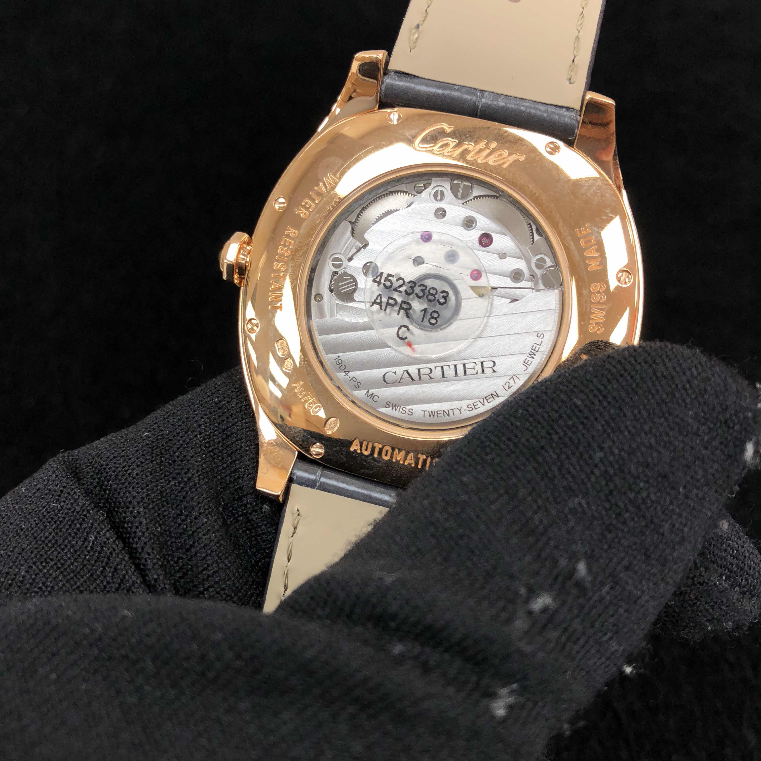 全新cartier 卡地亚 drive de cartier 18k玫瑰金 黑色 自动机芯 wgnm