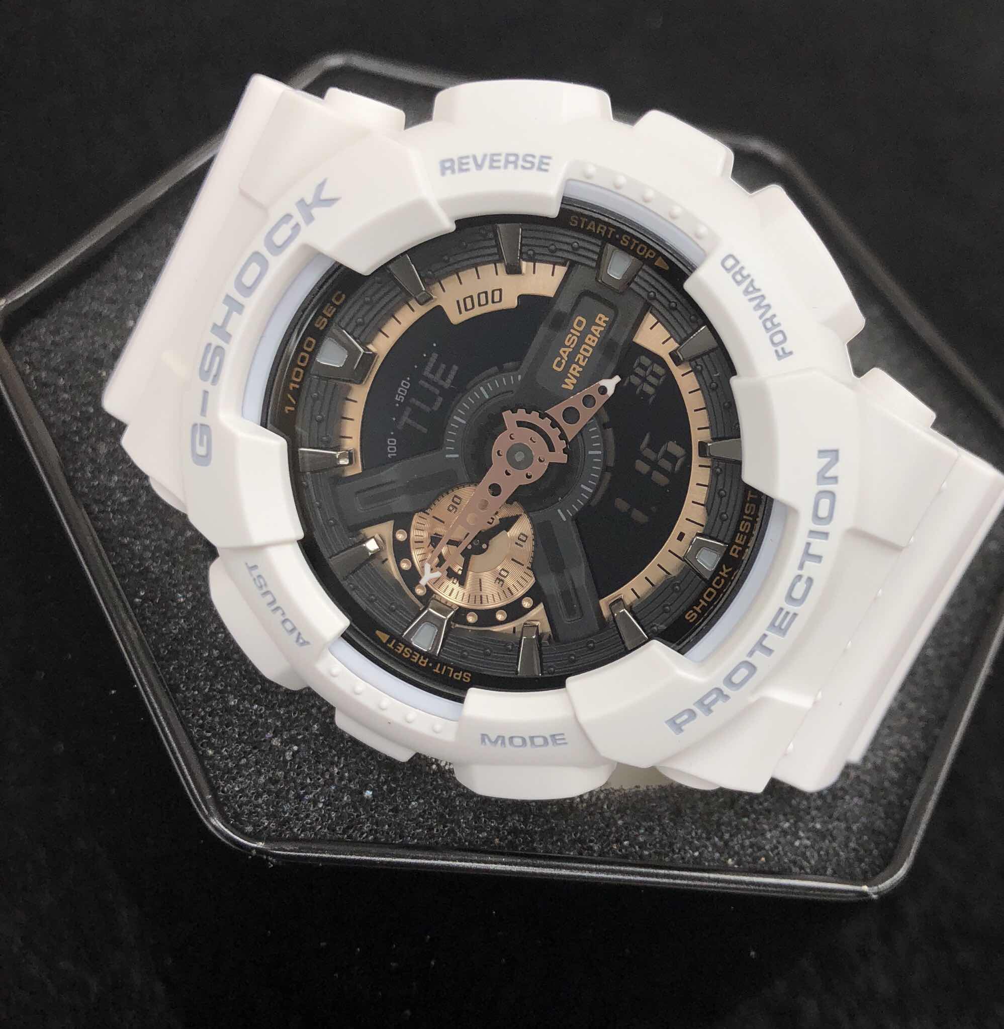 全新casio 卡西歐 g-shock 樹脂 黑色 石英機芯 ga110rg-7a