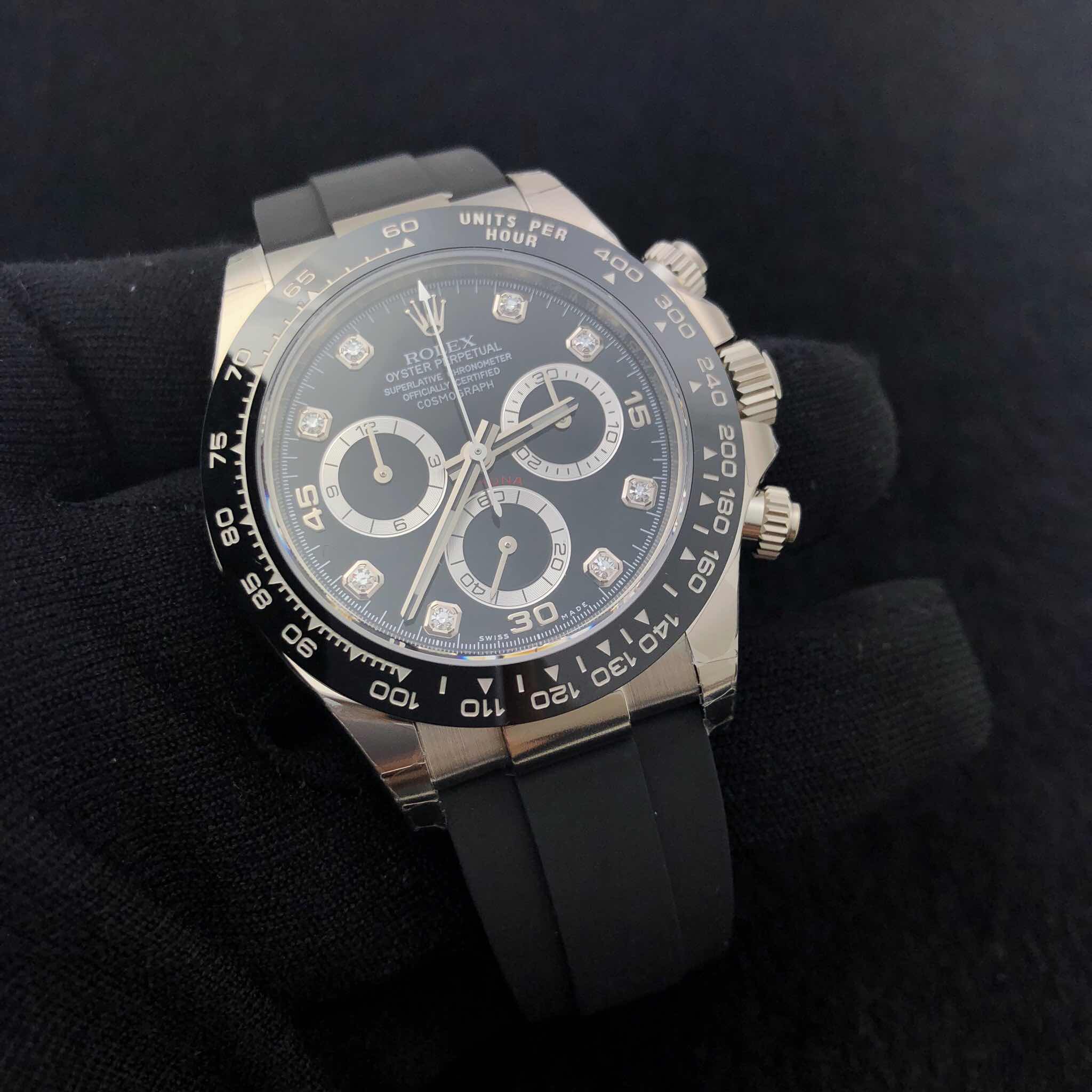 全新rolex 劳力士 迪通拿 18k白金 黑色 自动机芯 116519gbk