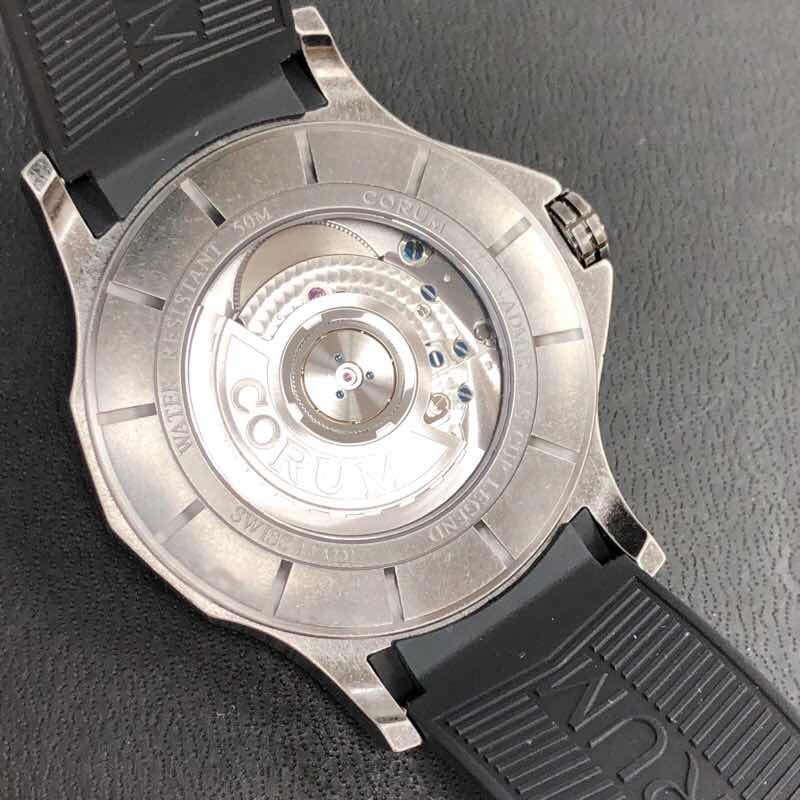 全新corum 昆仑 海军上将杯系列 精钢 黑色 自动机芯 a395/03577