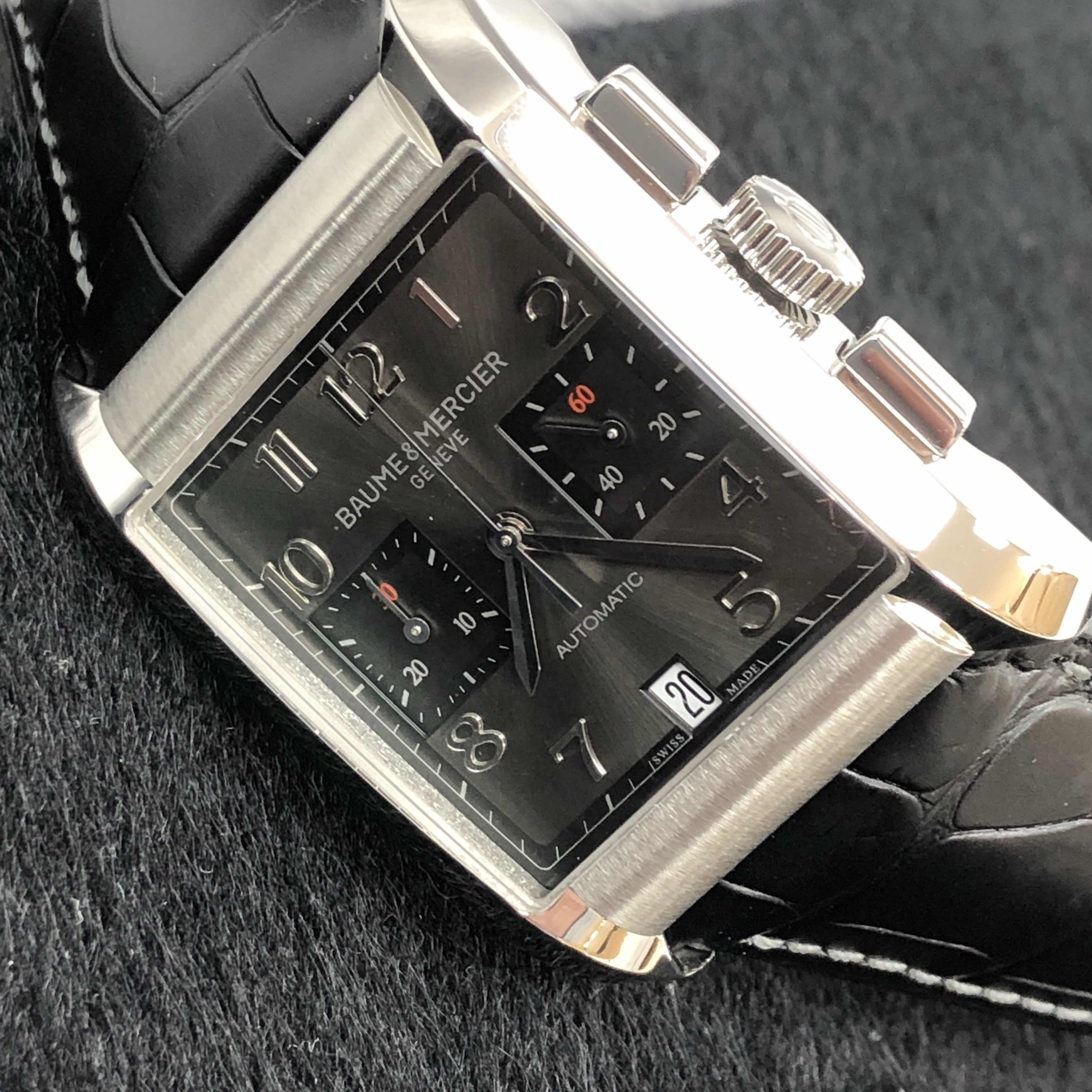 全新baume & mercier 名士 汉伯顿系列 精钢 灰色 自动机芯 m0a10030