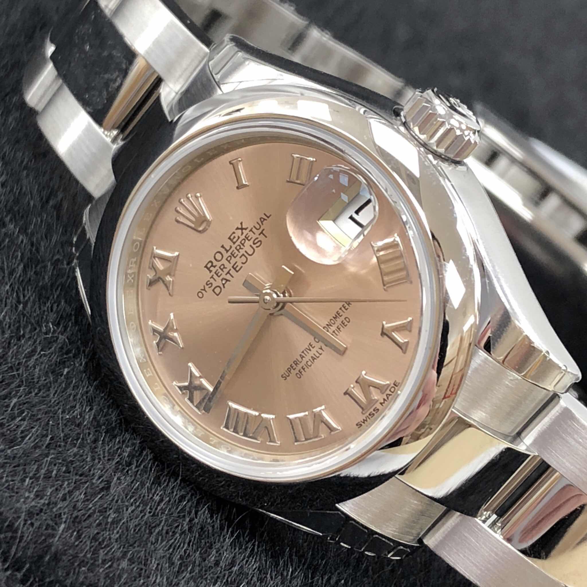 全新rolex 劳力士 女装日志型 精钢 粉红色 自动机芯 279160pkrn_o