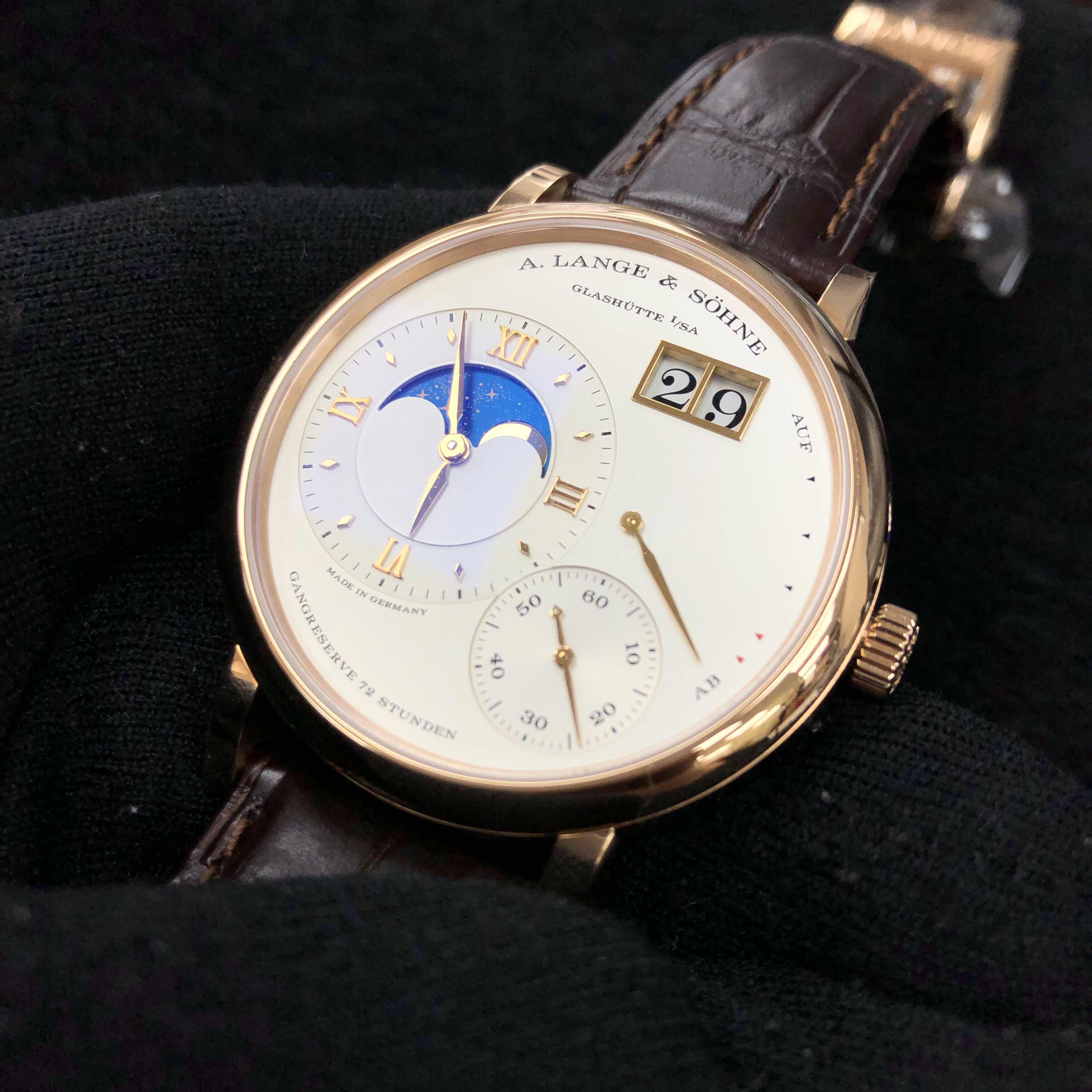 全新alange & sohne 朗格 朗格1系列 18k玫瑰金 白色 手动机芯 139.