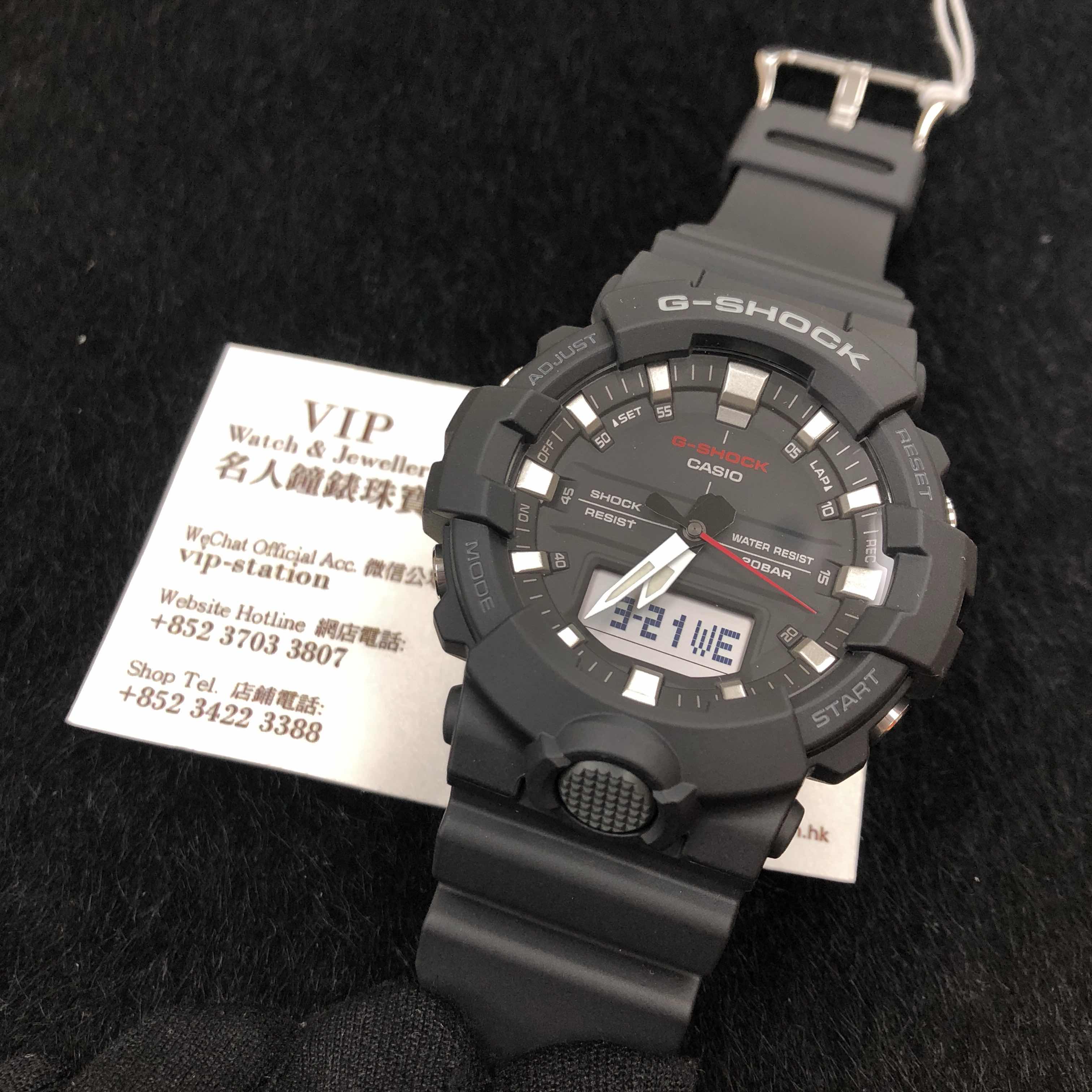 全新casio 卡西欧 g-shock 树脂 黑色 石英机芯 ga800-1a