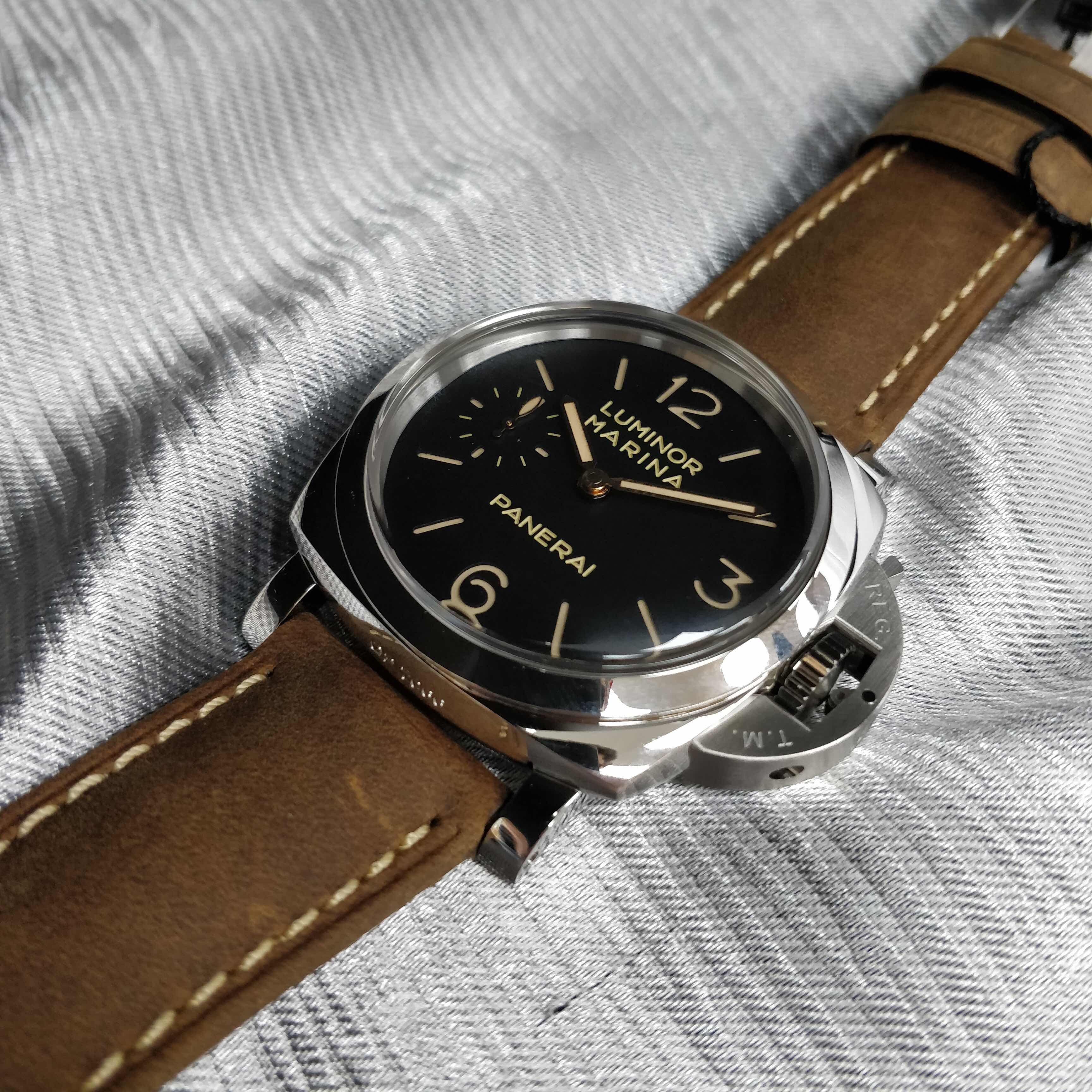 全新panerai 沛納海 luminor 1950系列 精鋼 黑色 手動機芯 pam00422