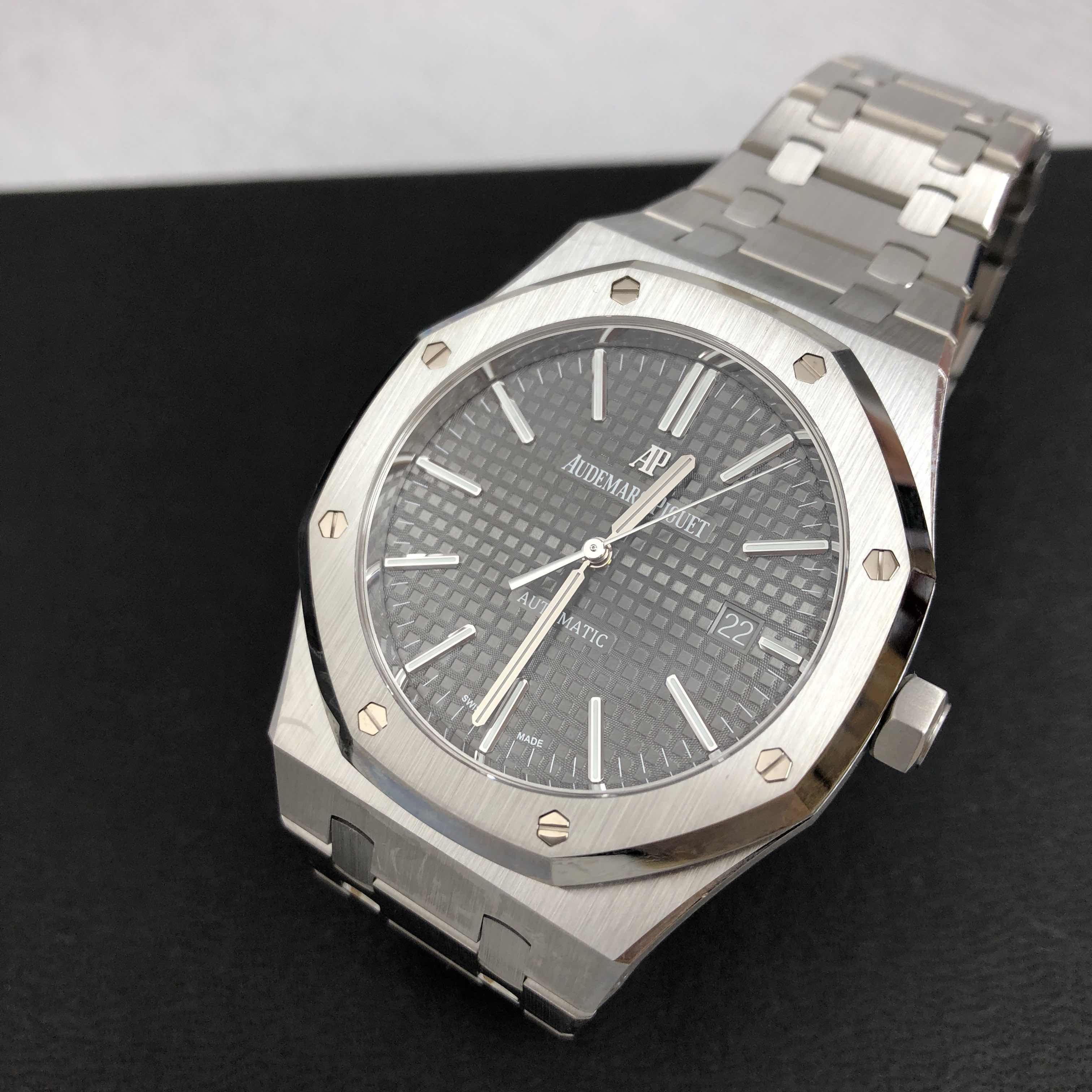 全新audemars piguet 爱彼 皇家橡树系列 精钢 灰色 自动机芯 15400st