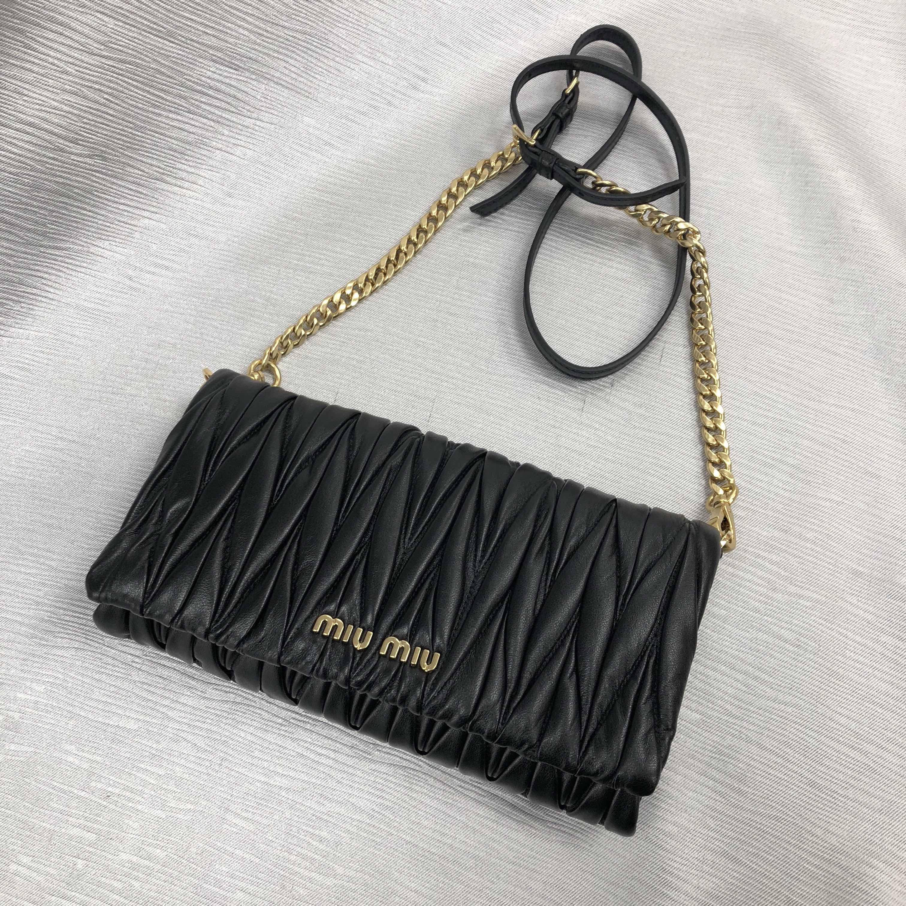 miu miu★SALE★5BH080 NEW MIU MIU HANDBAGS 5BH080 N88 F0002 CROSSBODY BAG