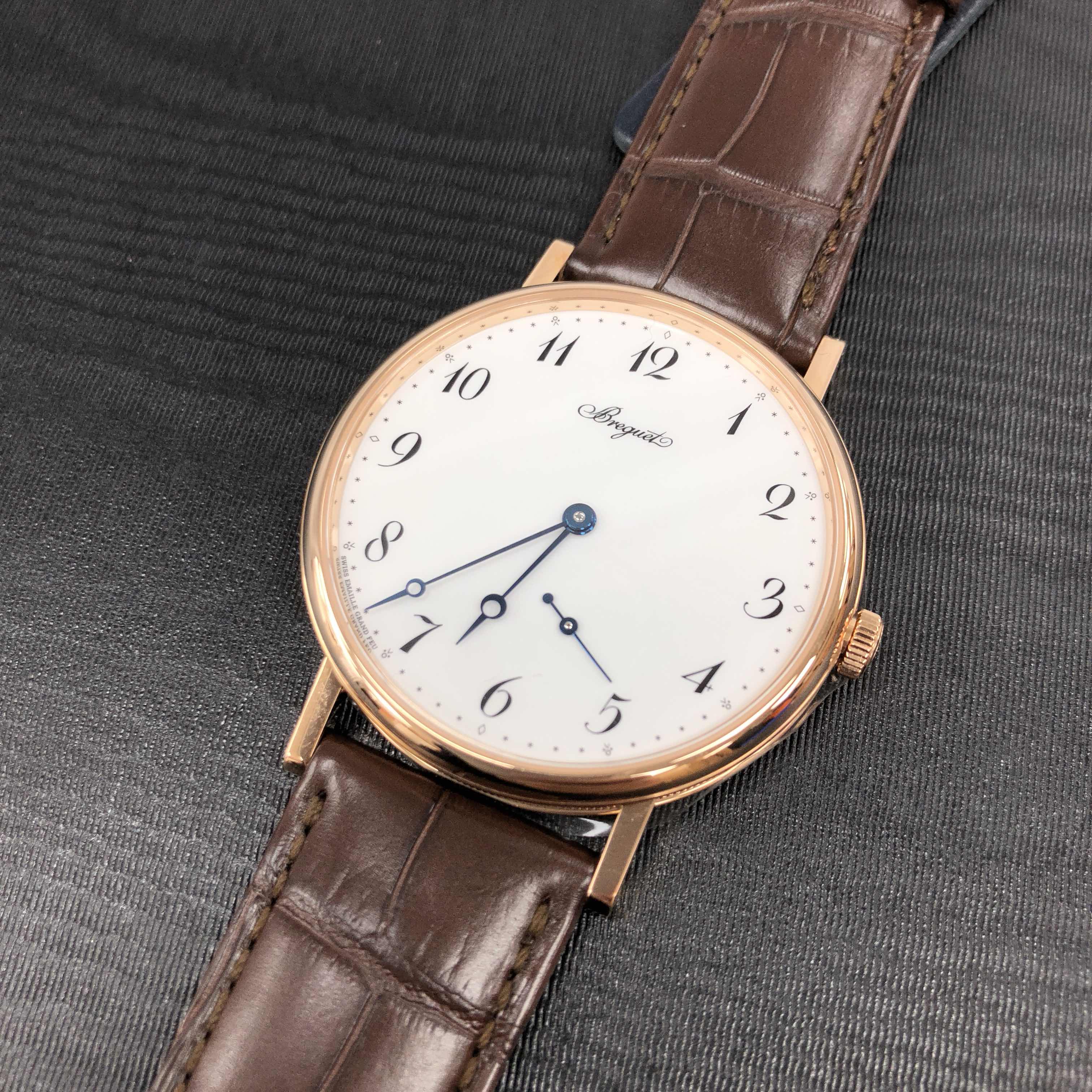 全新breguet 宝玑 经典系列 18k玫瑰金 白色 自动机芯 7147br/29/9wu