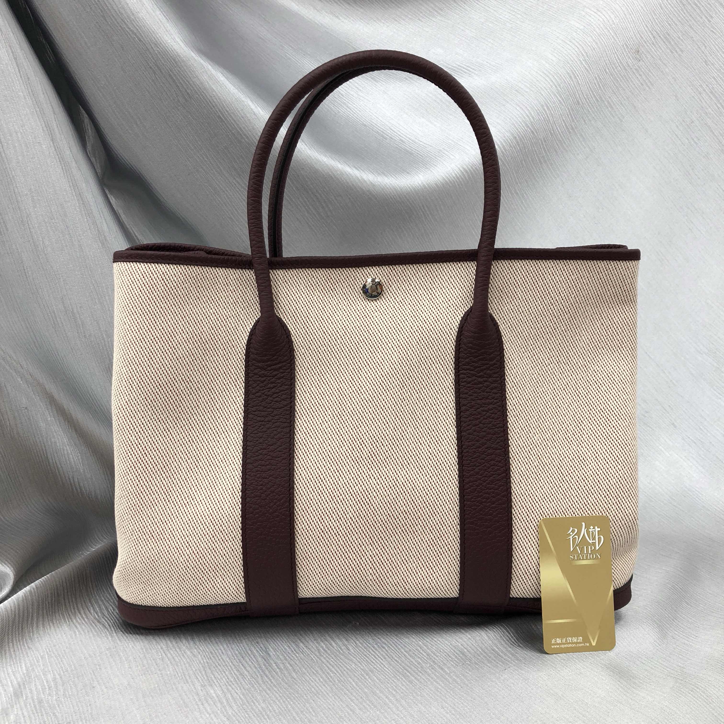 全新hermes 爱马仕 手袋 garden party 36 01/57 红色 taurillion