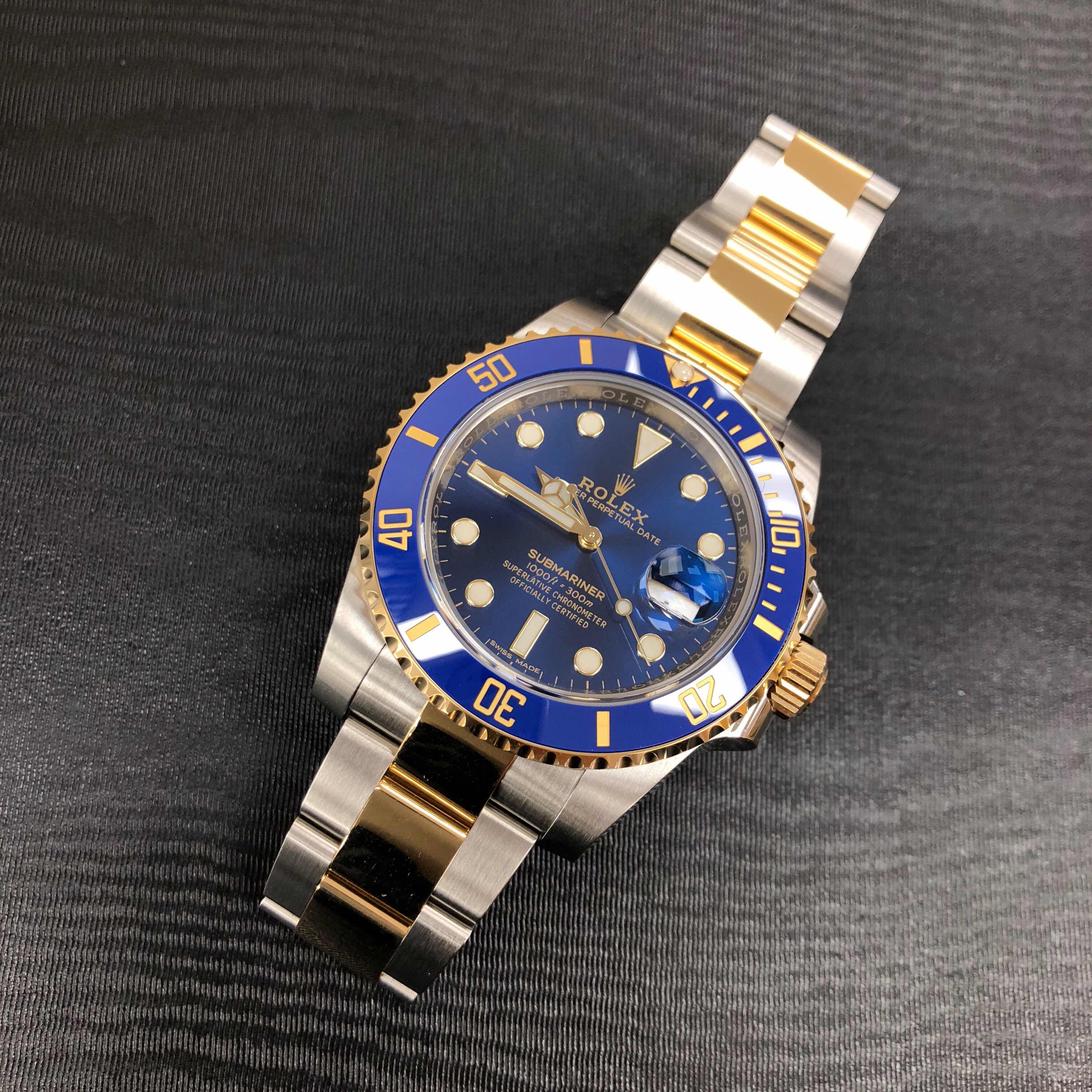 全新ROLEX 勞力士潛航者型SUBMARINER 116613LB-0005 間金藍水鬼