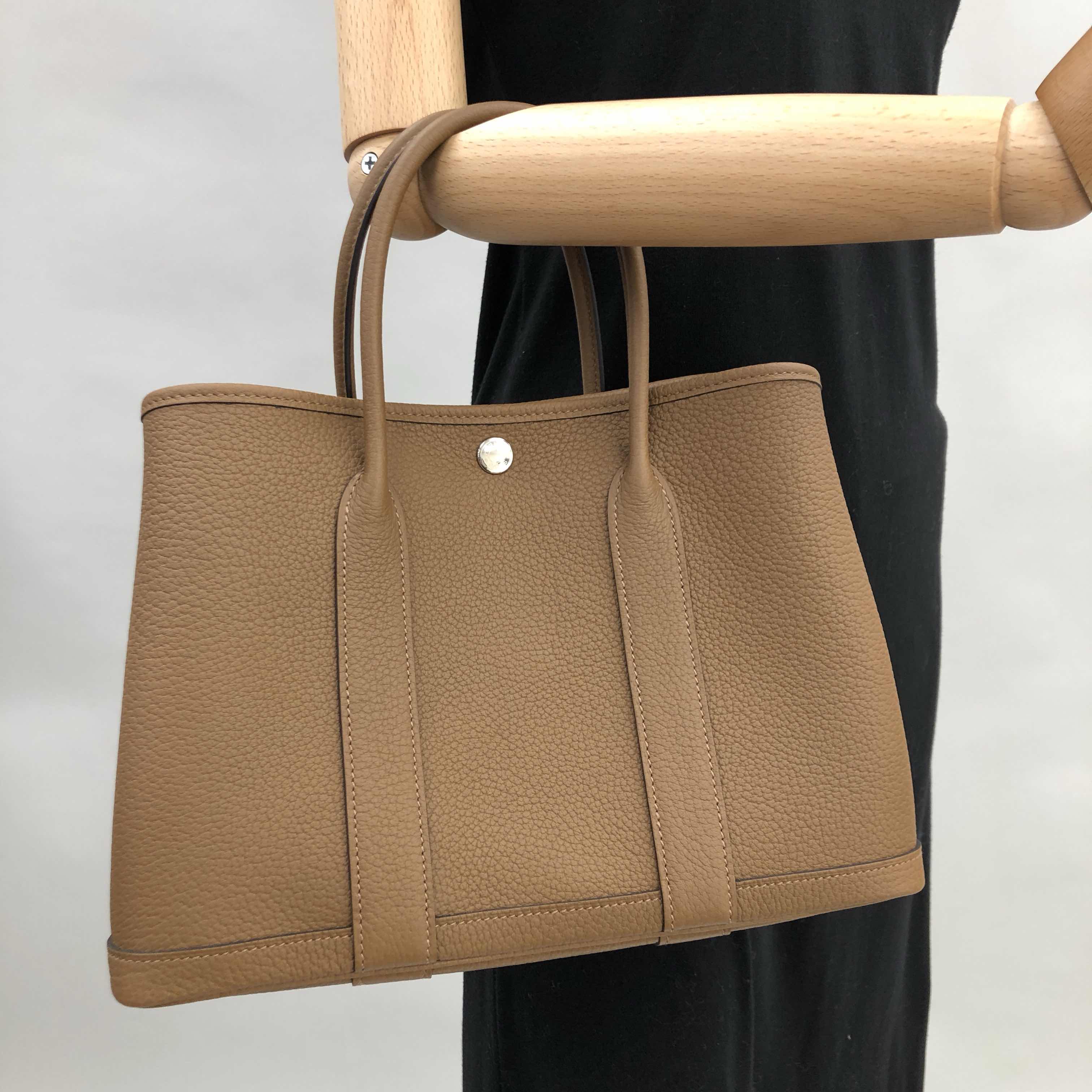 NEW HERMES HANDBAGS GARDEN PARTY 30 3G HANDBAG ALEZAN