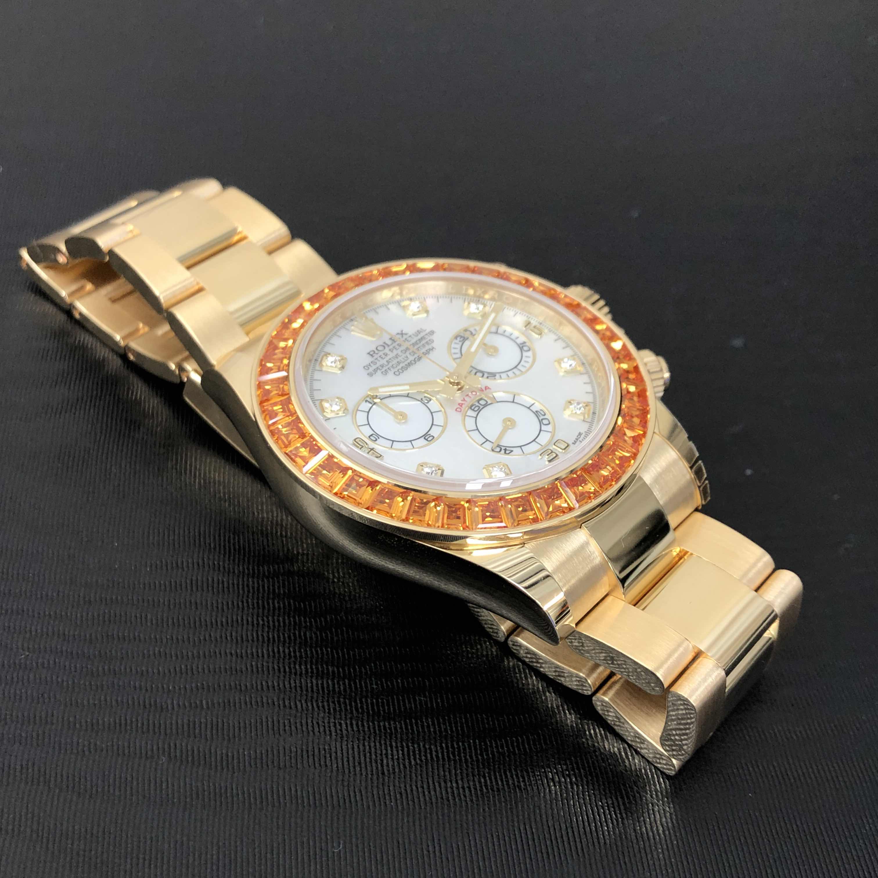 しょうた ROLEX DAYTONA 18KT GOLD & DIAMOND WHITE AUTOMATIC 116578SACO
