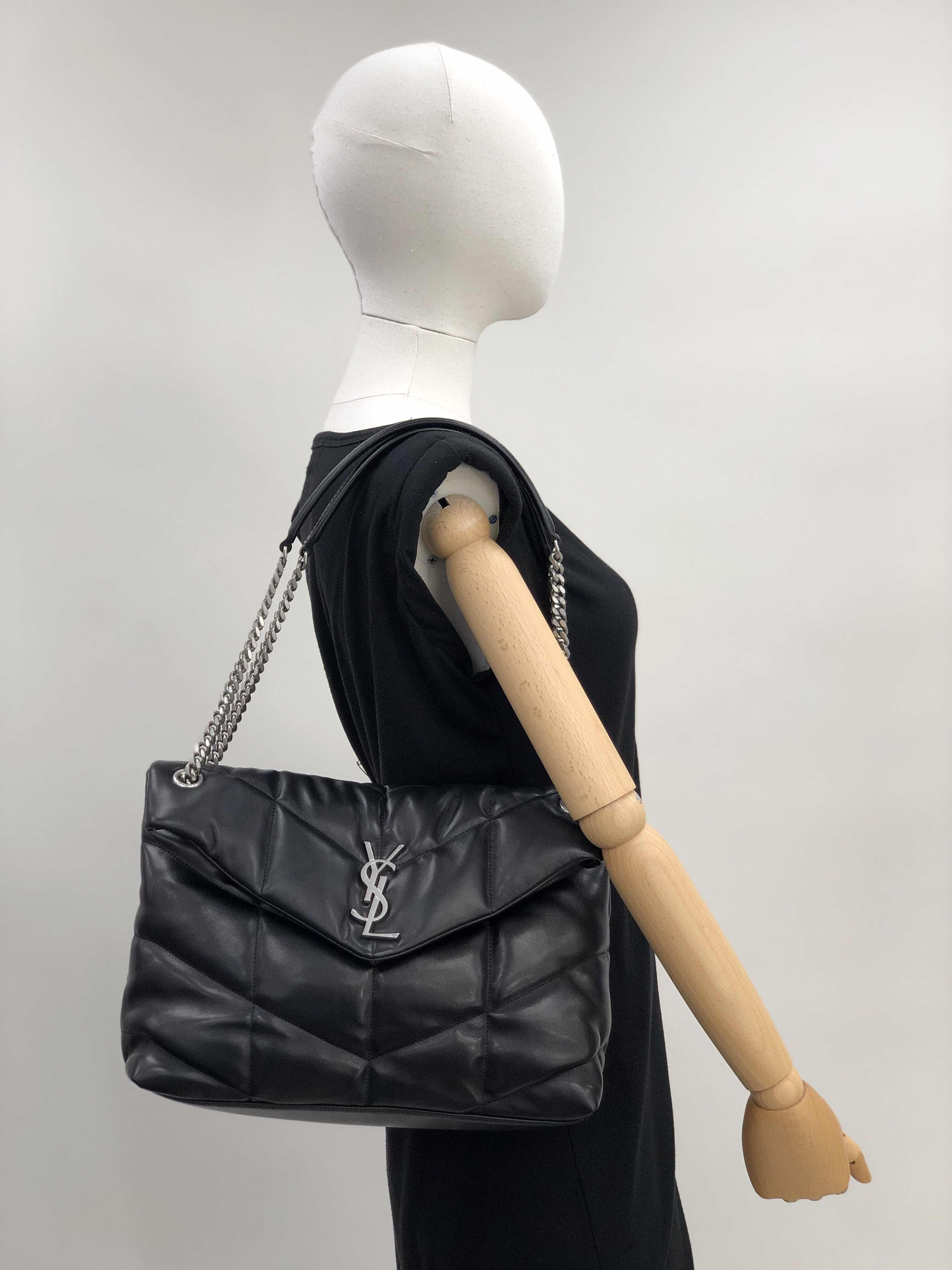 NEW YSL SAINT LAURENT HANDBAGS LOULOU PUFFER 577475 1EL00