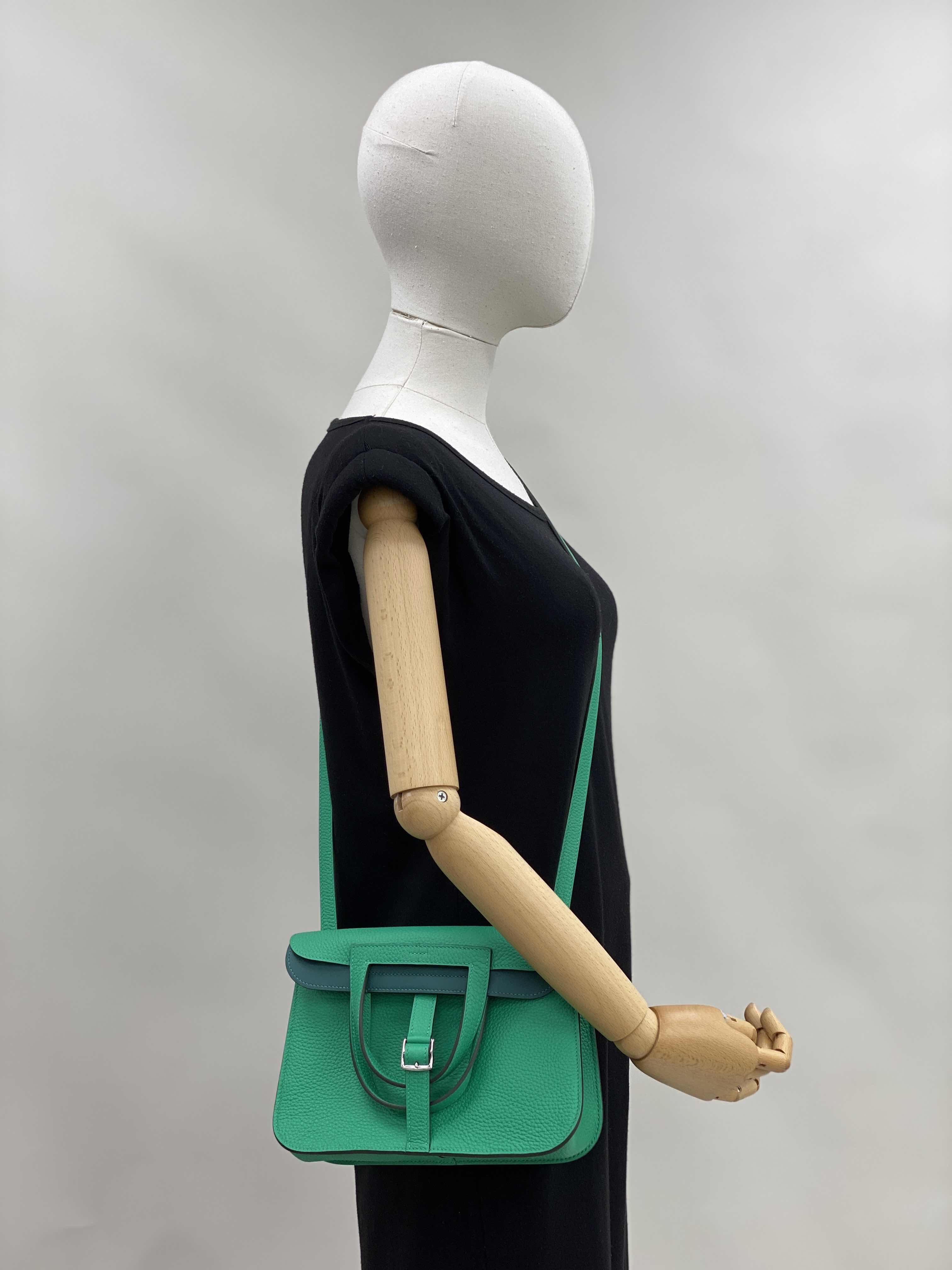 NEW HERMES BAGS HALZAN 25 6W/Z6 SHOULDER BAG/CROSSBODY BAG