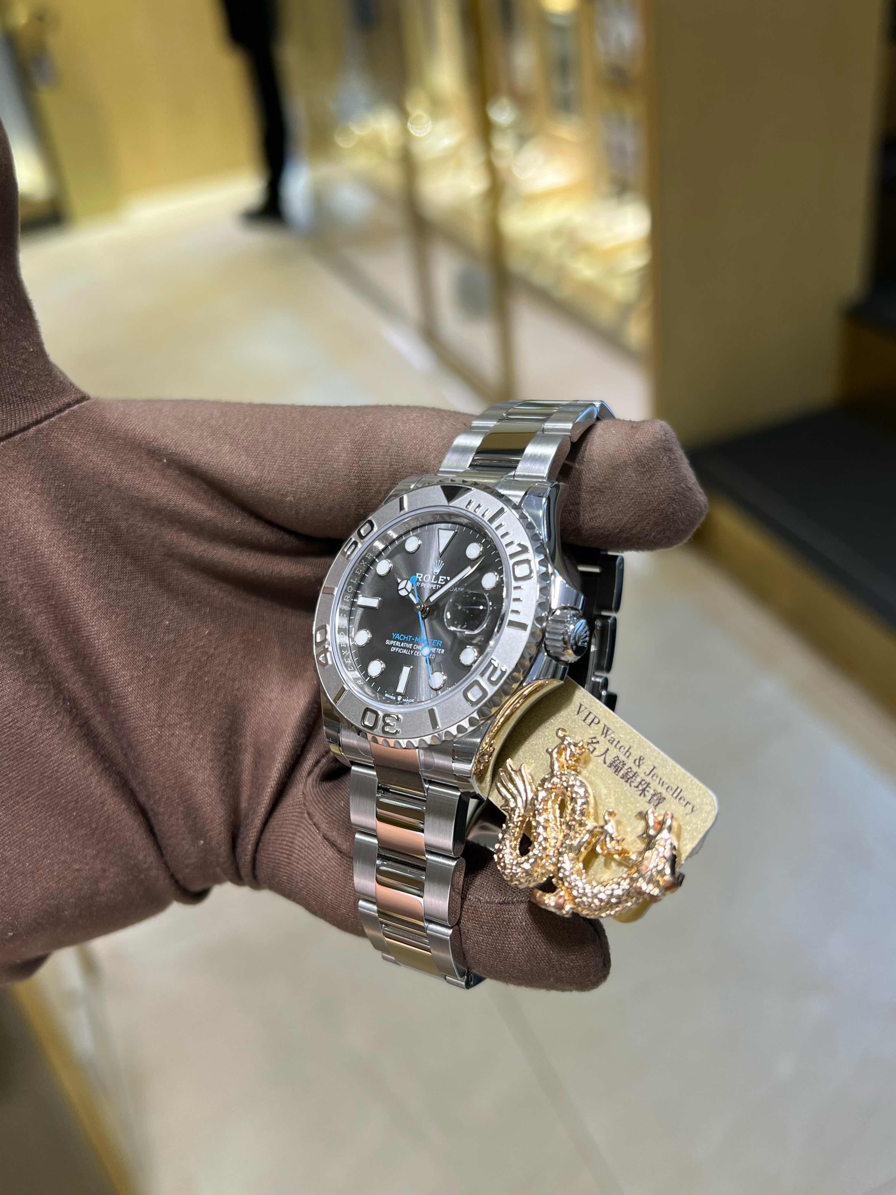 全新ROLEX 勞力士遊艇名仕型YACHT MASTER 126622-0001 灰面藍色指針