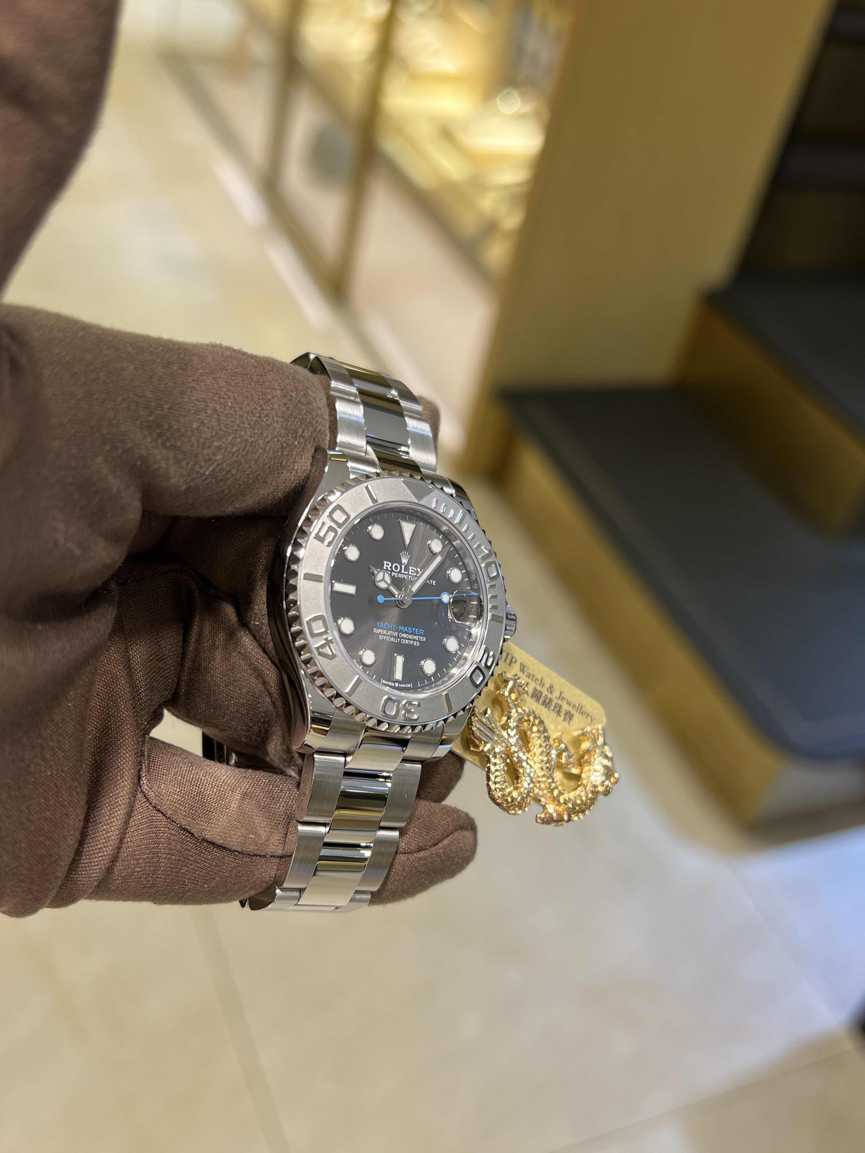 全新ROLEX 勞力士遊艇名仕型YACHT MASTER 268622-0002 遊艇灰面石板