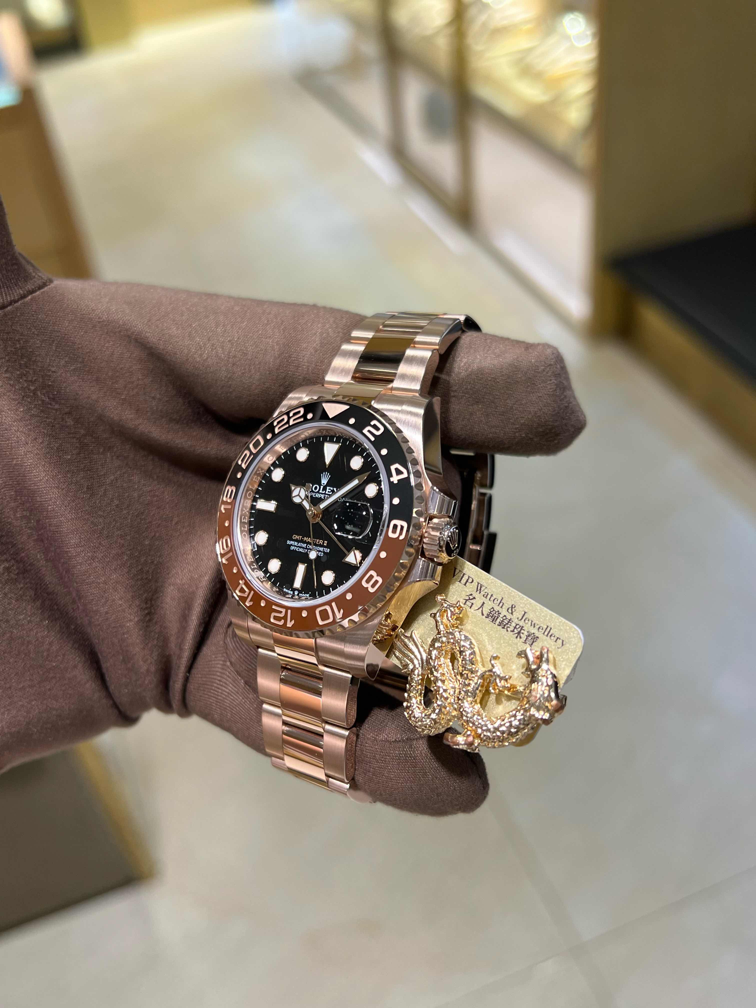 NEW ROLEX GMT MASTER II 126715CHNR 0001 ROOT BEER