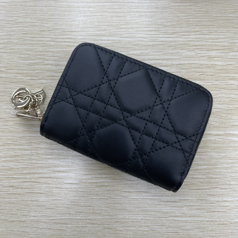 Dior｜HALF-LENGTH WALLETS (S3111UNJB 900) Dior Jolie Scarlet Wallet Black Cannage Lambskin | DIOR