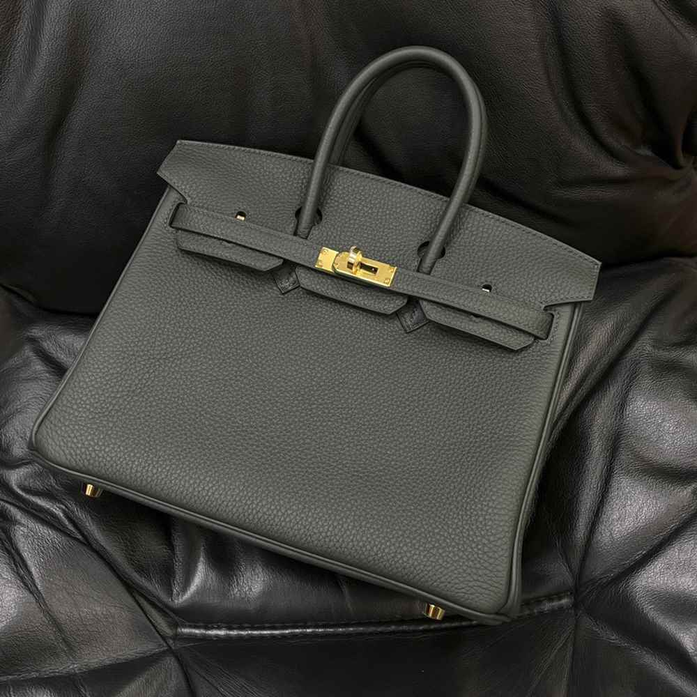 NEW HERMES BAGS BIRKIN 25 67 HANDBAG VERT FONCE