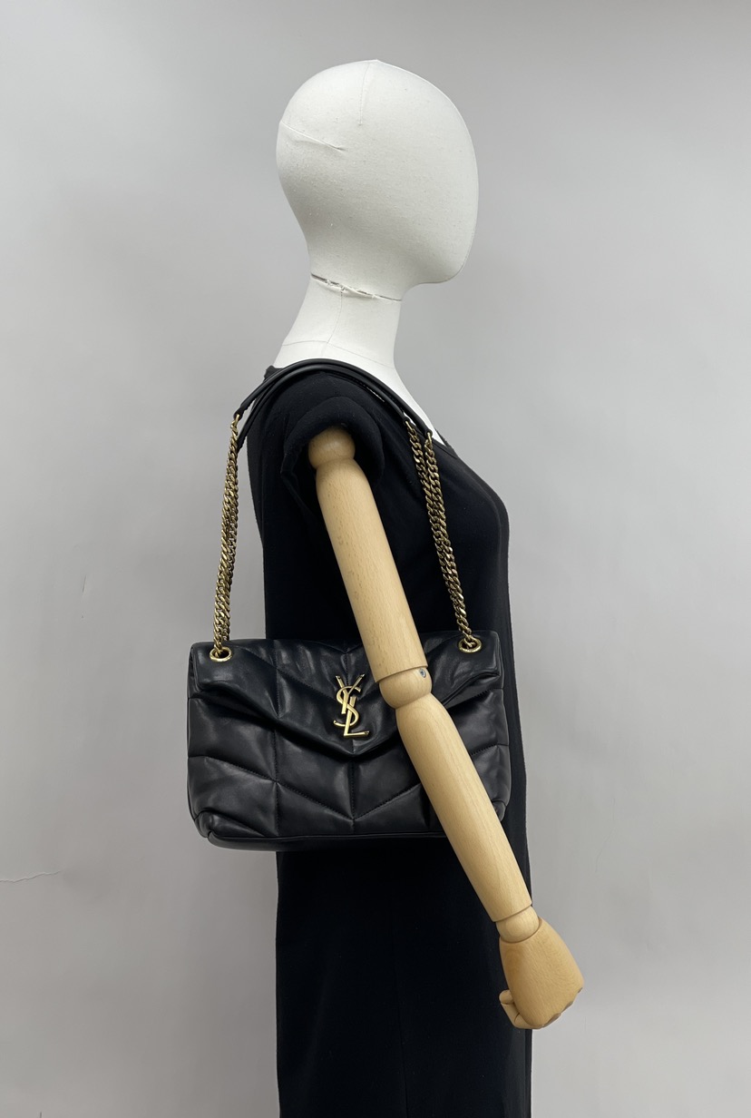NEW YSL SAINT LAURENT BAGS PUFFER 577476 1EL07 1000 SHOULDER