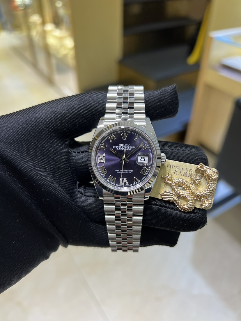 rolex oyster perpetual datejust purple