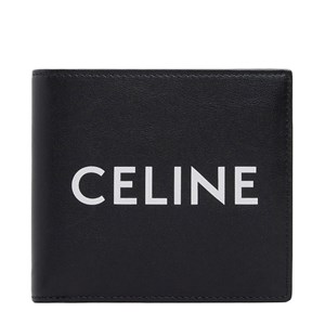☆☆CELINE☆☆ 23FW logo printing card wallet black 10B703 D CELINE HOMME Logo-Print Leather Cardholder for Men | MR PORTER