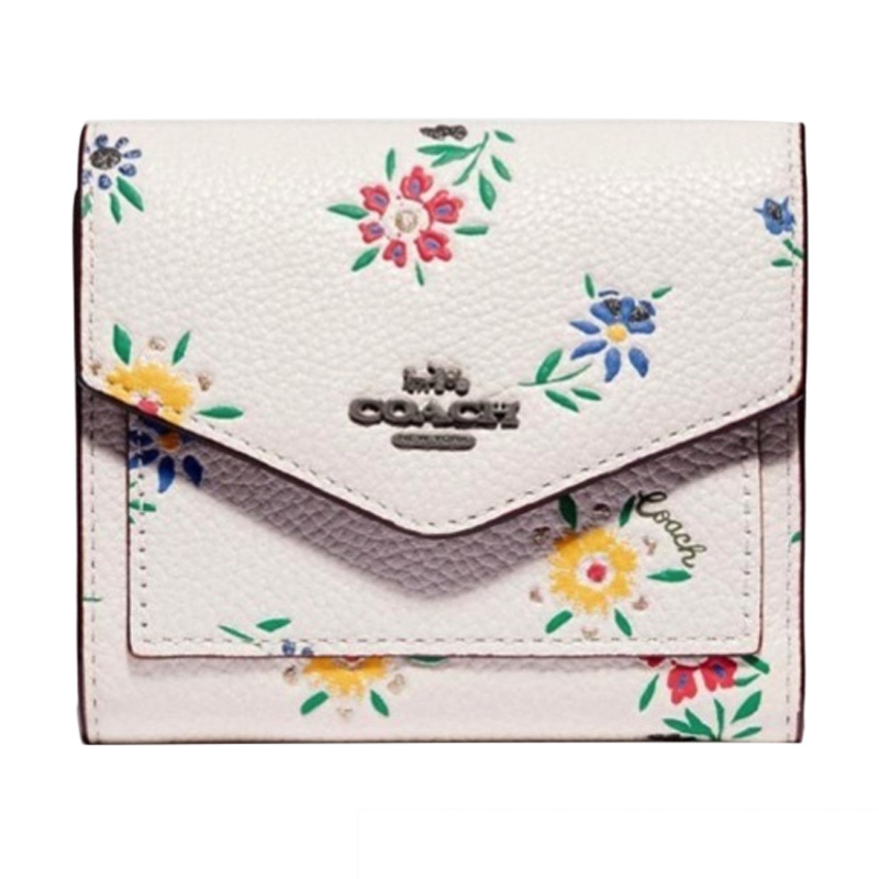 NEW COACH WALLETS 1131V5CHK SHORT BUTTON WALLET Celebrity standing