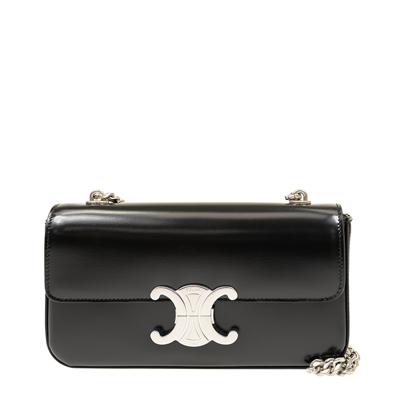 NEW CELINE CHAIN SHOULDER BAG CLAUDE IN SHINY CALFSKIN