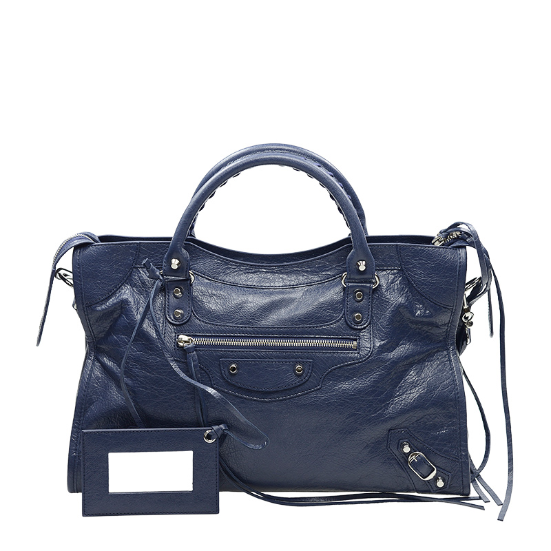 NEW BALENCIAGA HANDBAG 115748 D94JN 1365 LAMBSKIN BLUE