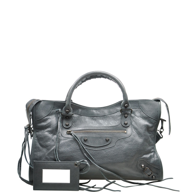 全新BALENCIAGA 巴黎世家手袋115748 D94JT 3260 CITY 羊皮深灰色