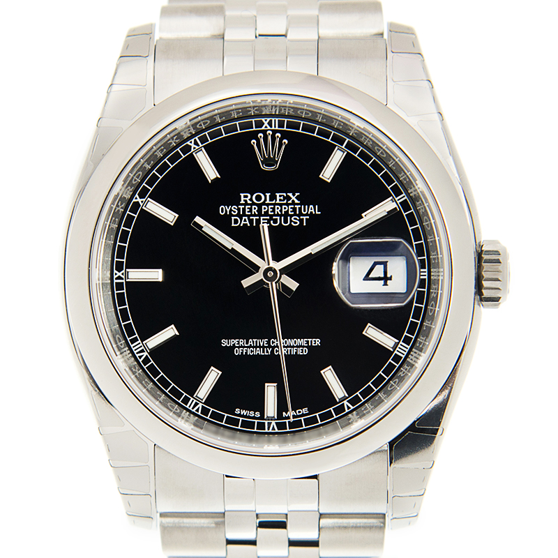 全新rolex 劳力士 恒动日志型 精钢 黑色 自动机芯 116200bk_j