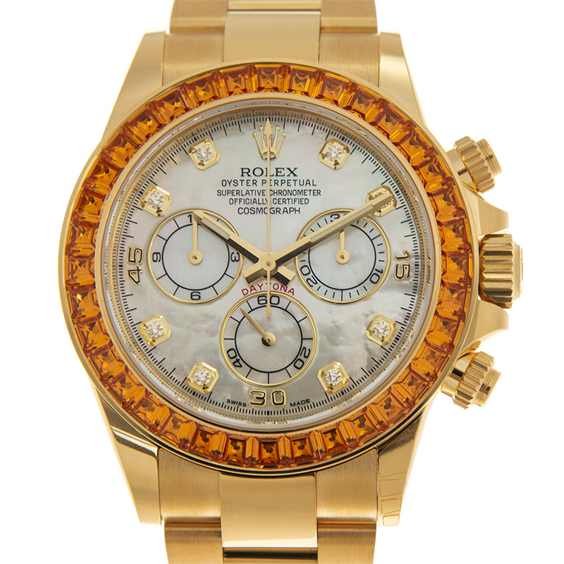 しょうた ROLEX DAYTONA 18KT GOLD & DIAMOND WHITE AUTOMATIC 116578SACO