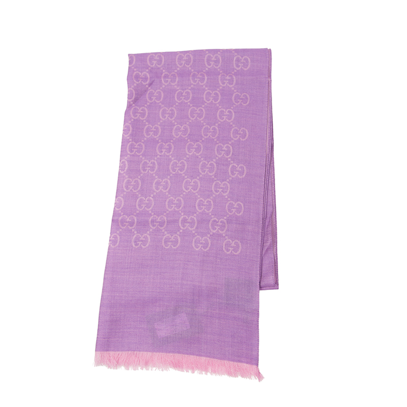 NEW GUCCI SCARFS 165904 3G646 5372 WOOL PURPLE