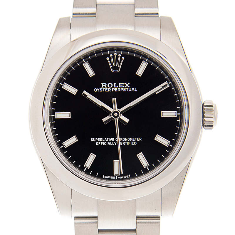 全新rolex 劳力士 蚝式恒动型 精钢 黑色 自动机芯 177200bk_o