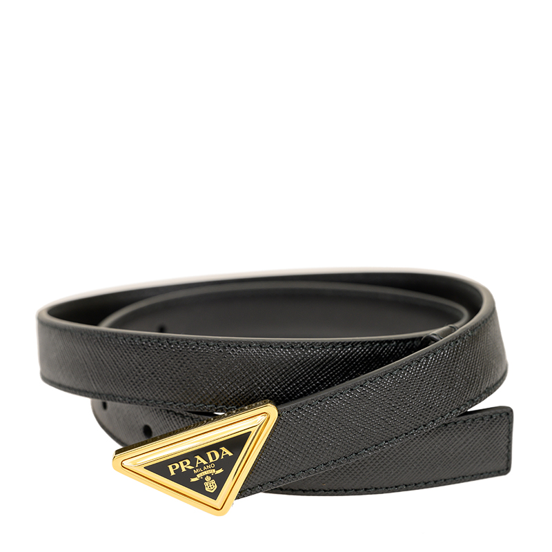 ベルト PRADA Leather belt Black Saffiano leather belt | PRADA