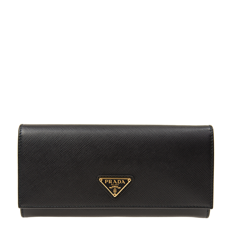 PRADA｜LONG WALLETS (1MH132 QHH F0002) Amazon.com: Prada Women's Nylon Logo Long Black Wallet